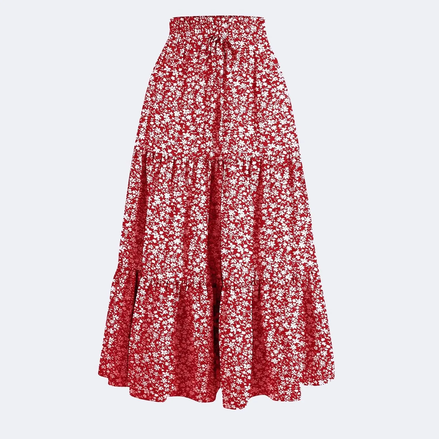 Maxi Skirt for Women 2025 Maxi Spring Flowy Boho Comfy Tiered Western Womens Midi Skirts