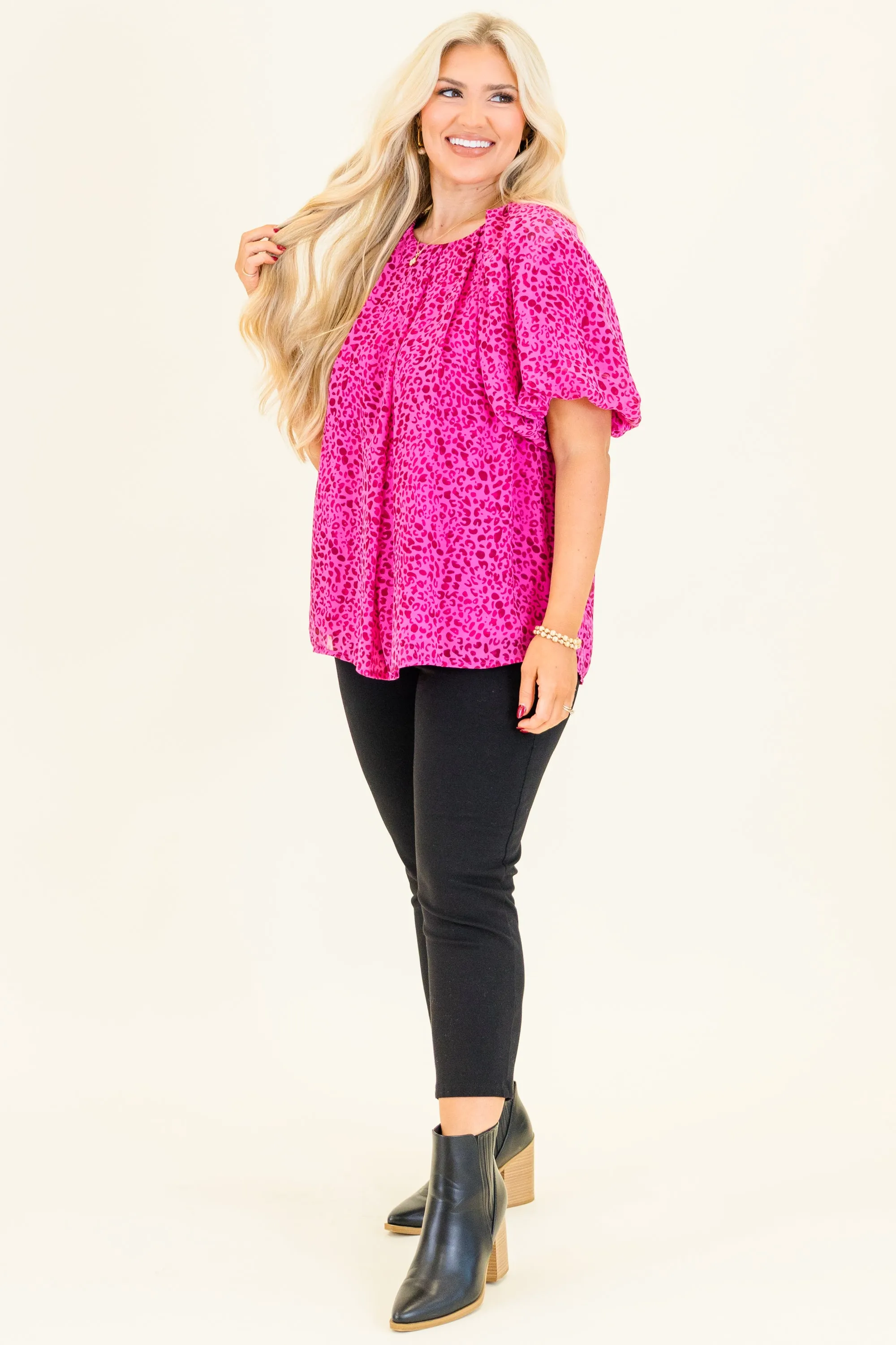 Misty Breeze Top, Hot Pink