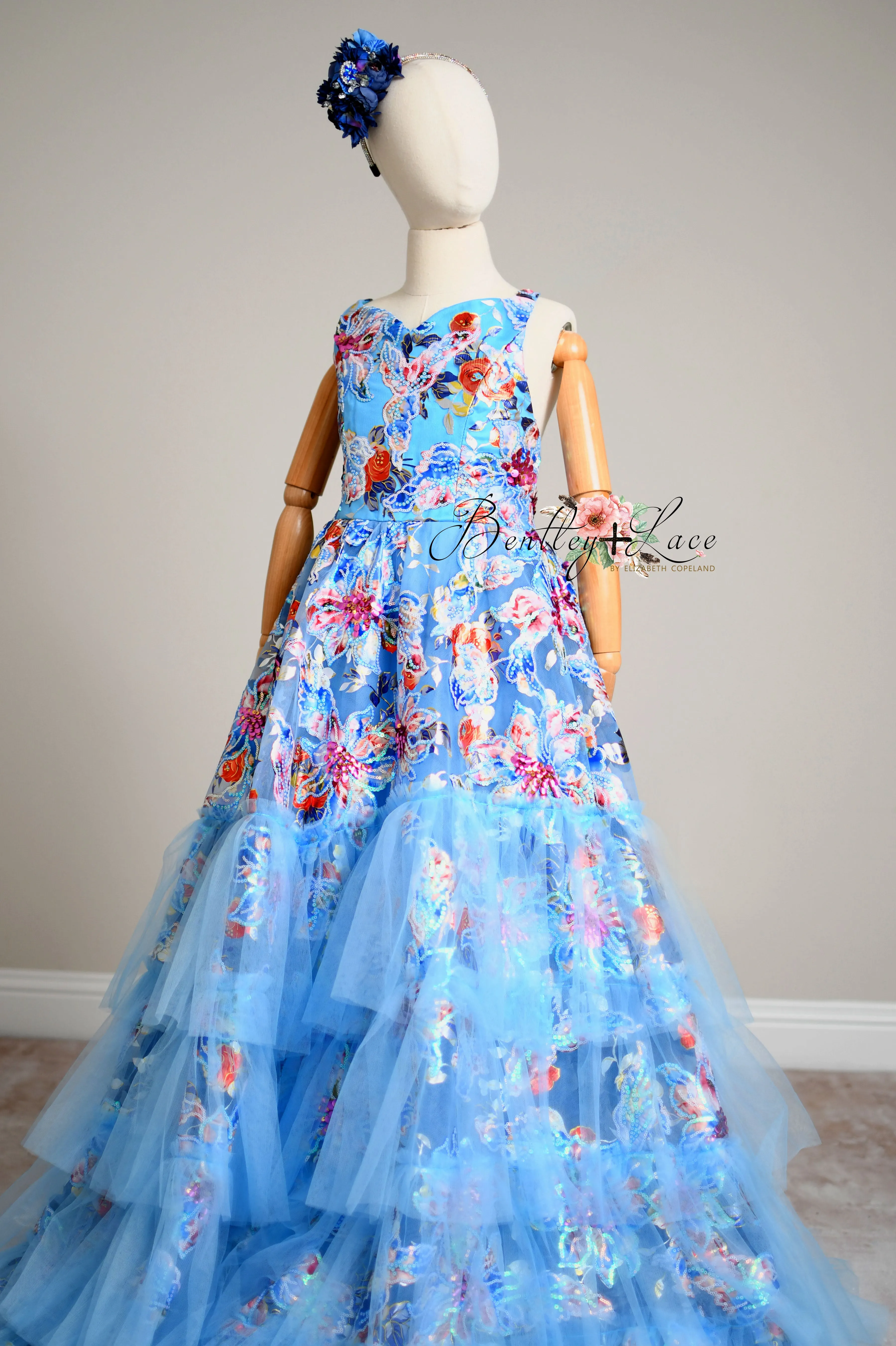 NEW "Ocean Breeze"- Floor length gown  (10 year- 11 year)