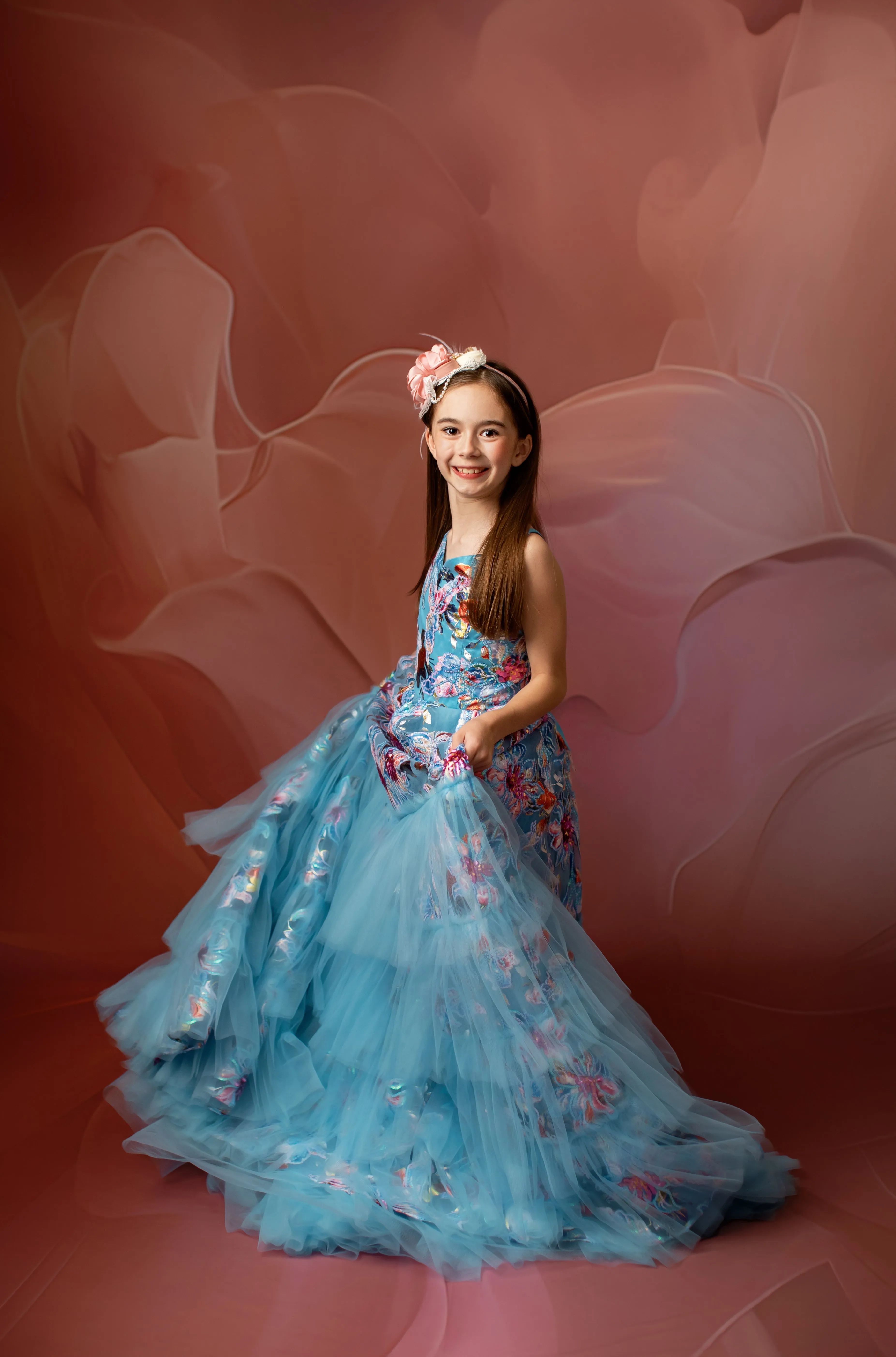 NEW "Ocean Breeze"- Floor length gown  (10 year- 11 year)