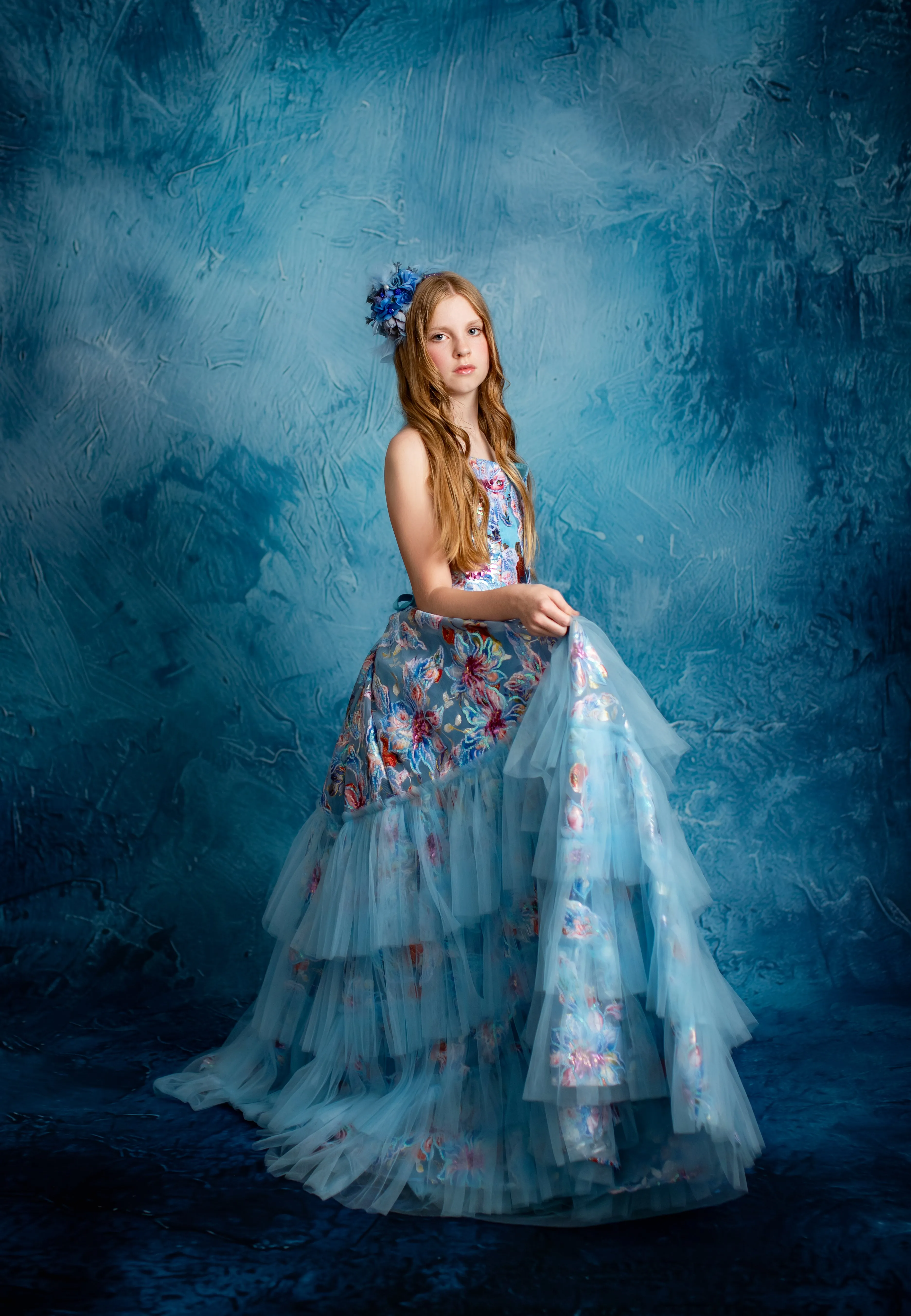 NEW "Ocean Breeze"- Floor length gown  (10 year- 11 year)
