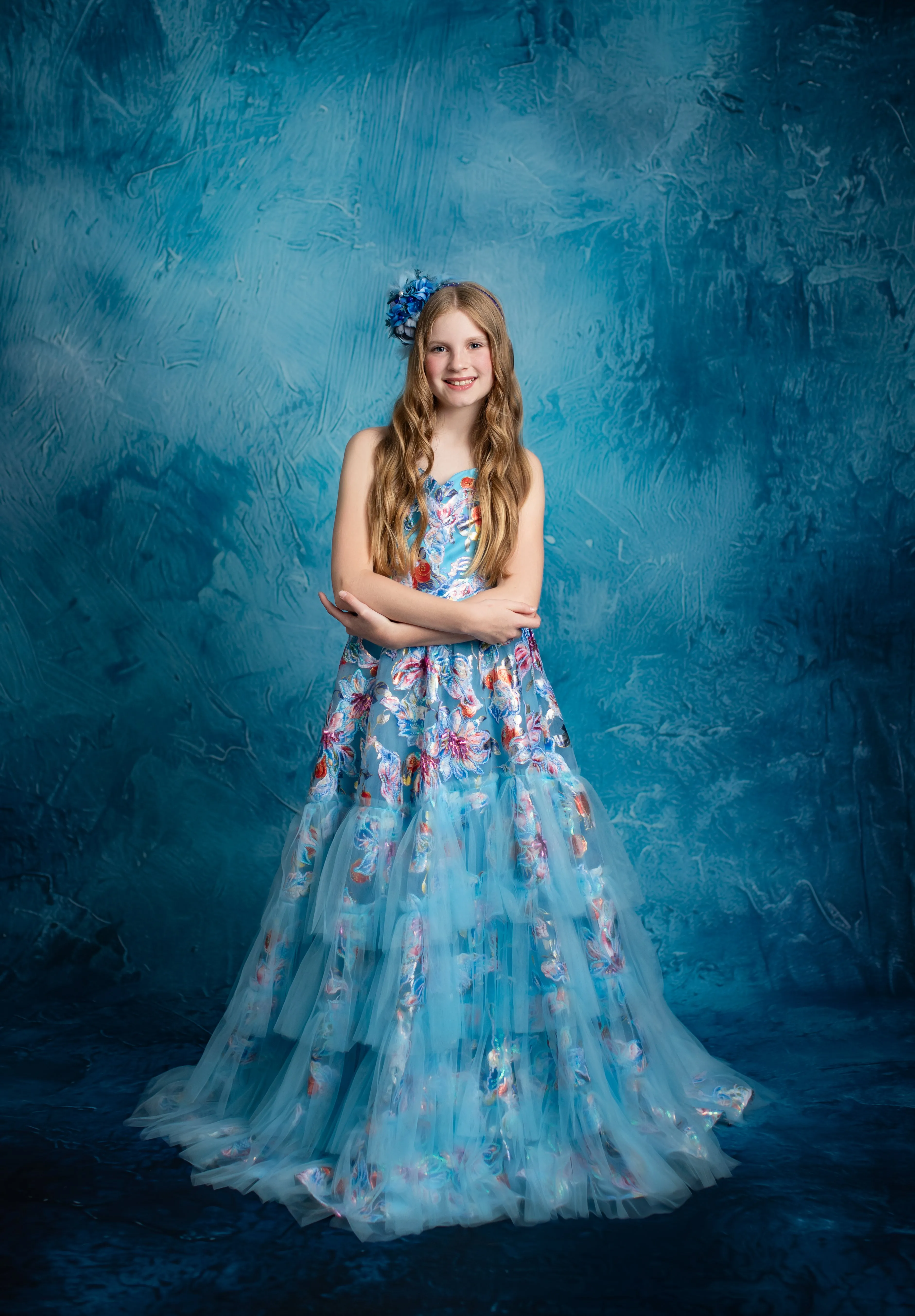 NEW "Ocean Breeze"- Floor length gown  (10 year- 11 year)