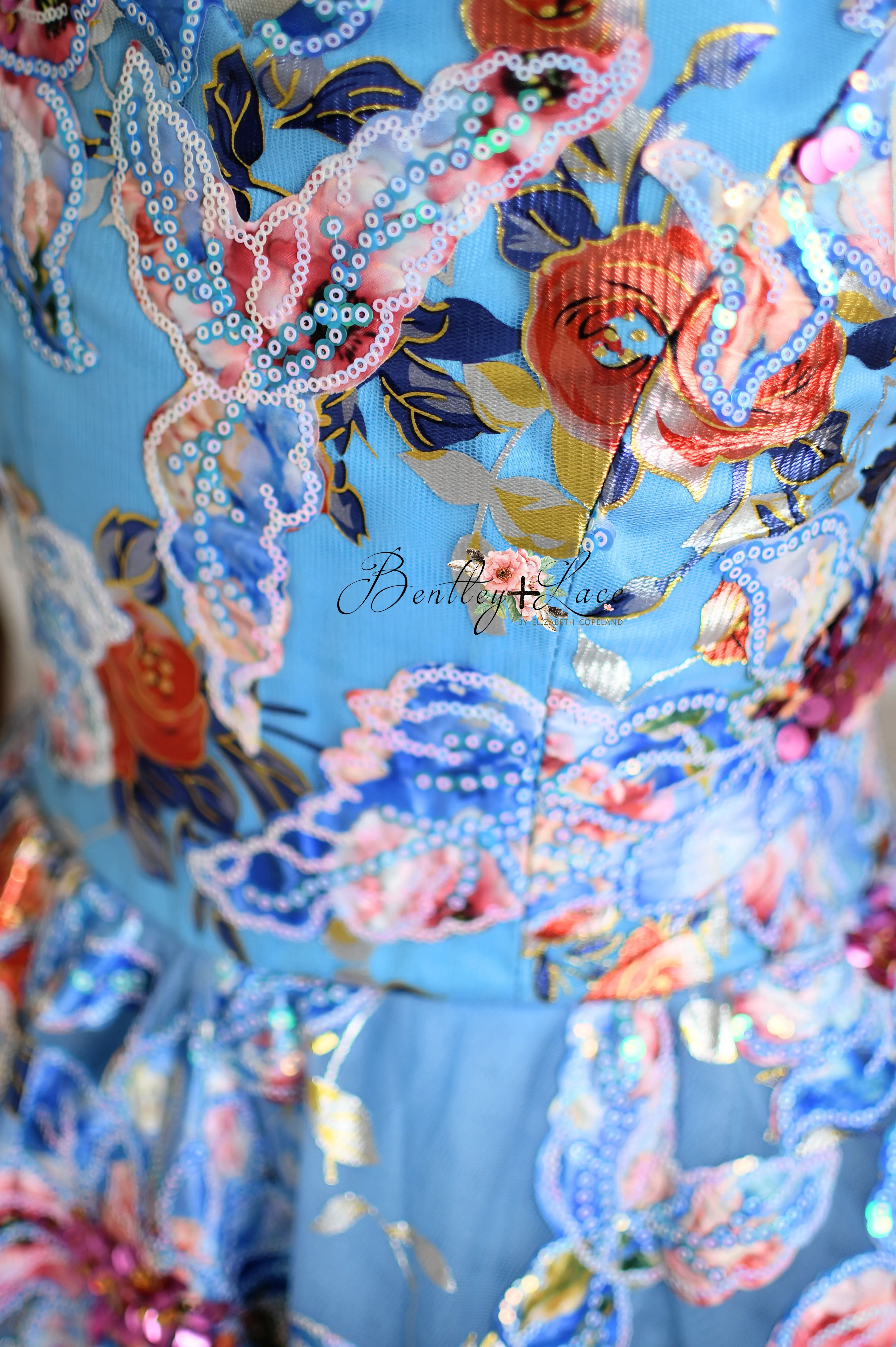 NEW "Ocean Breeze"- Floor length gown  (10 year- 11 year)