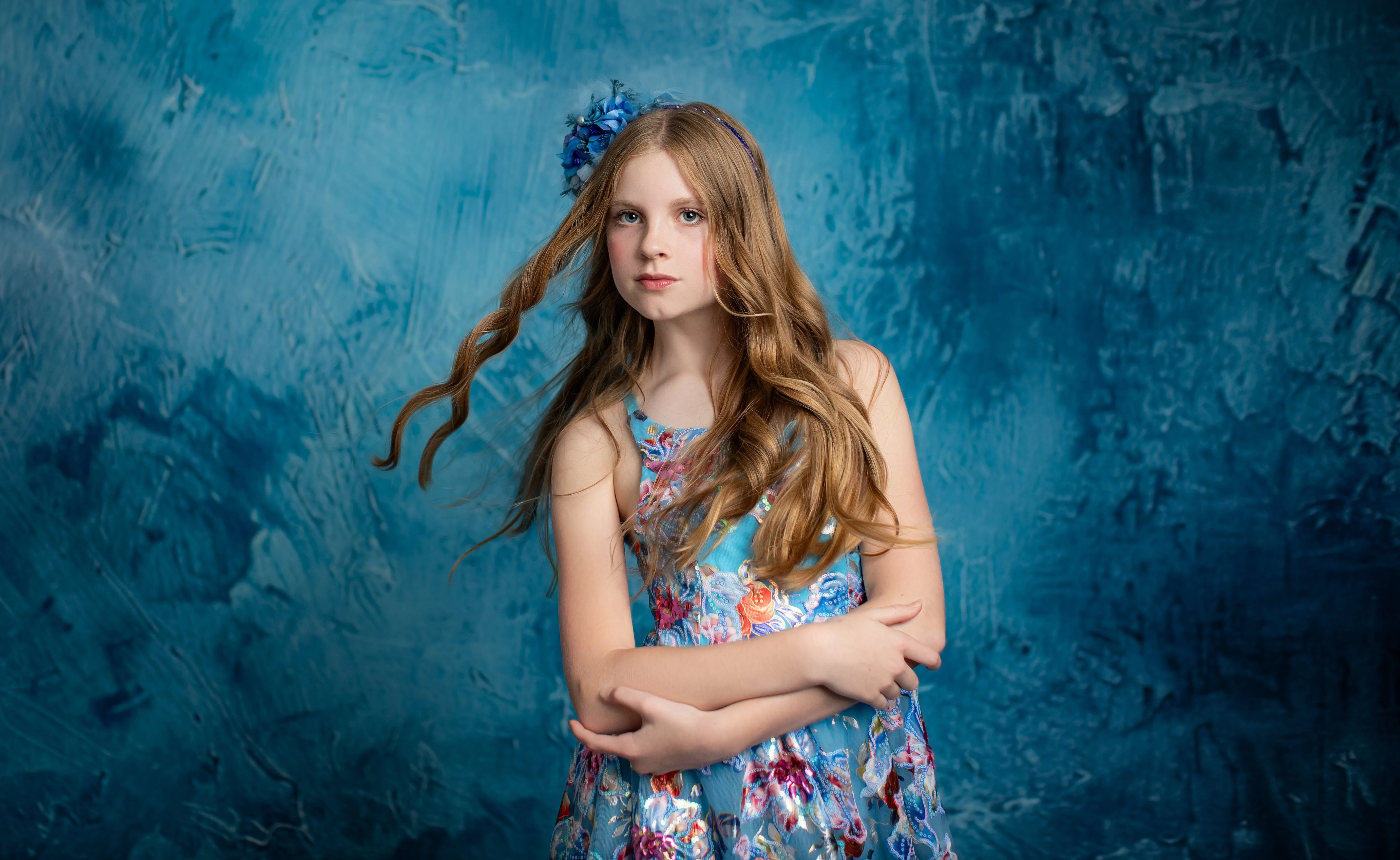 NEW "Ocean Breeze"- Floor length gown  (10 year- 11 year)