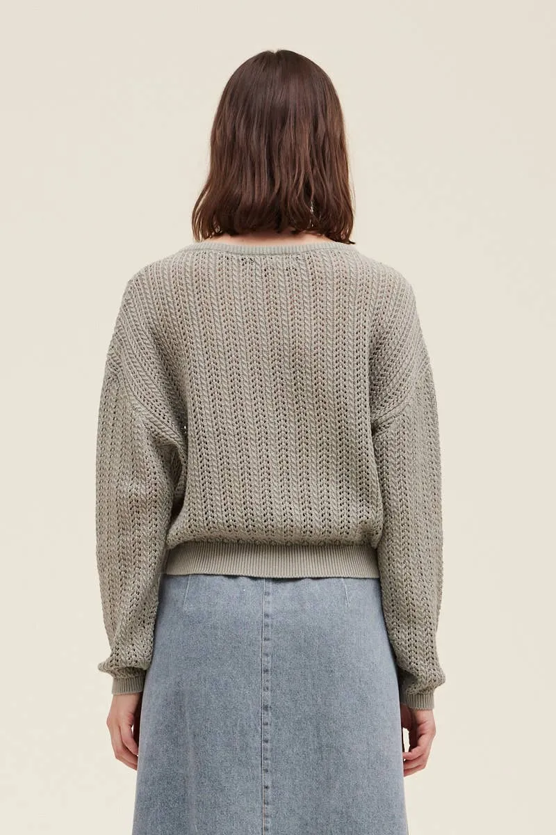 OPEN KNIT PULLOVER