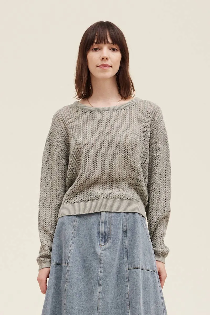 OPEN KNIT PULLOVER