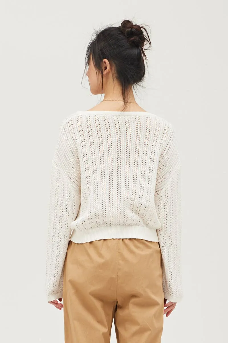 OPEN KNIT PULLOVER