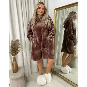 Oversized Fluffy Winter Blanket Hoodie