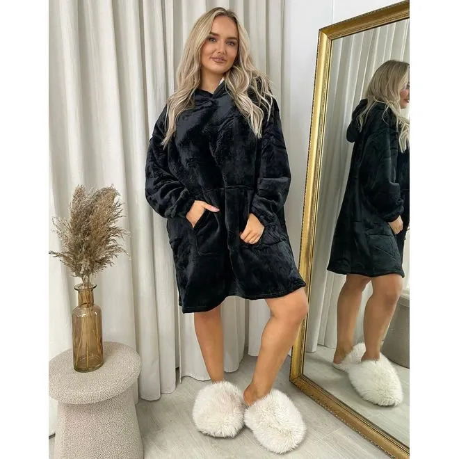 Oversized Fluffy Winter Blanket Hoodie