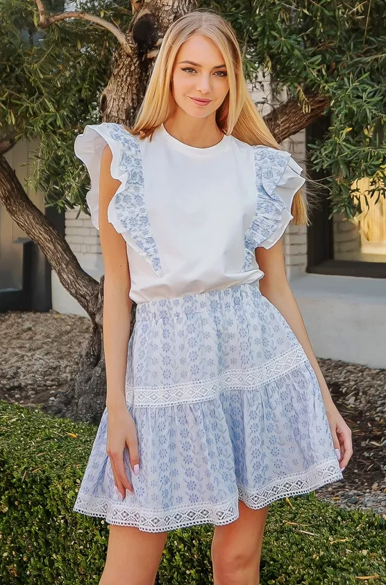 Penny For Your Thoughts Eyelet Skirt