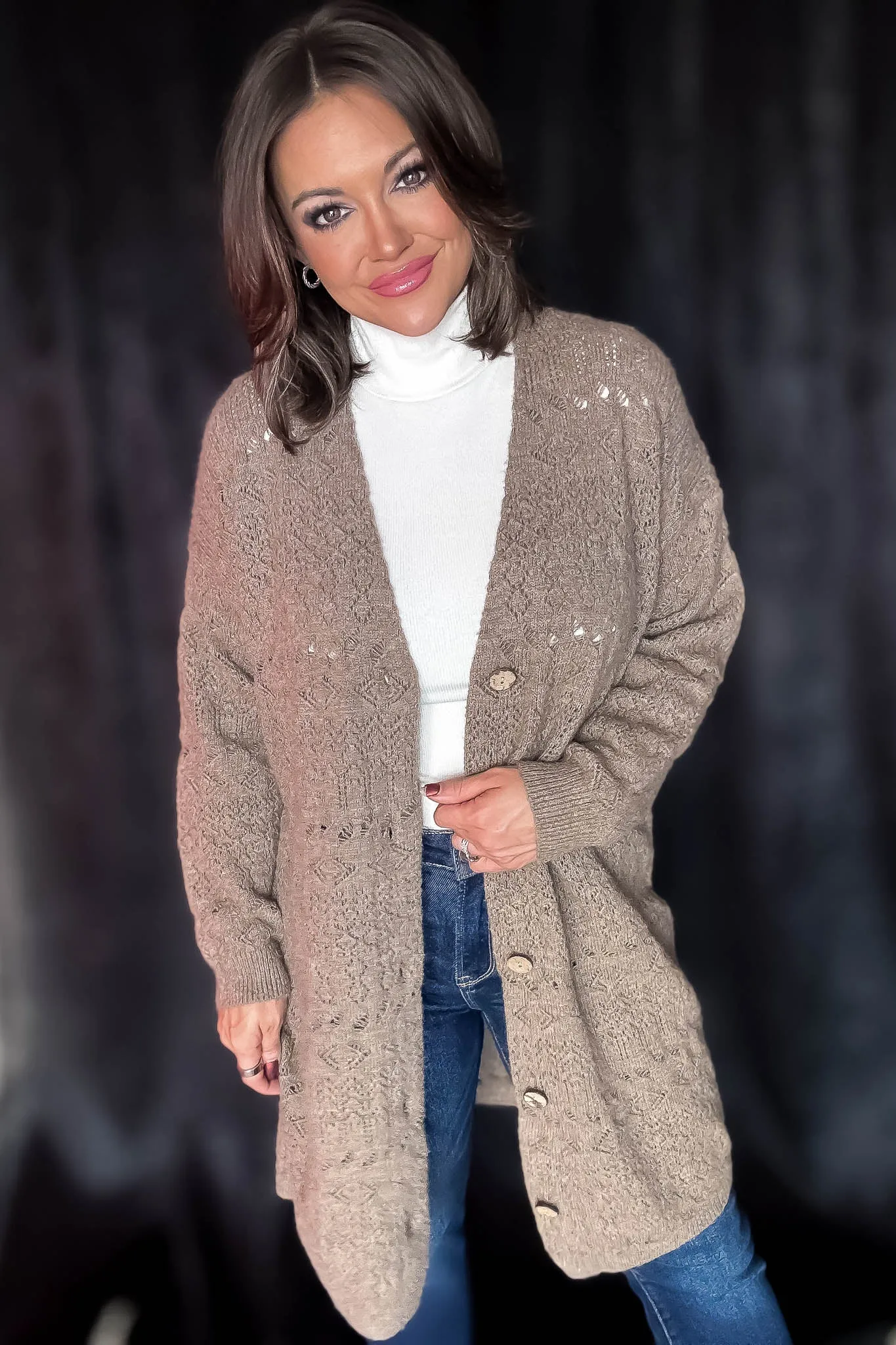 Pointelle Cardigan