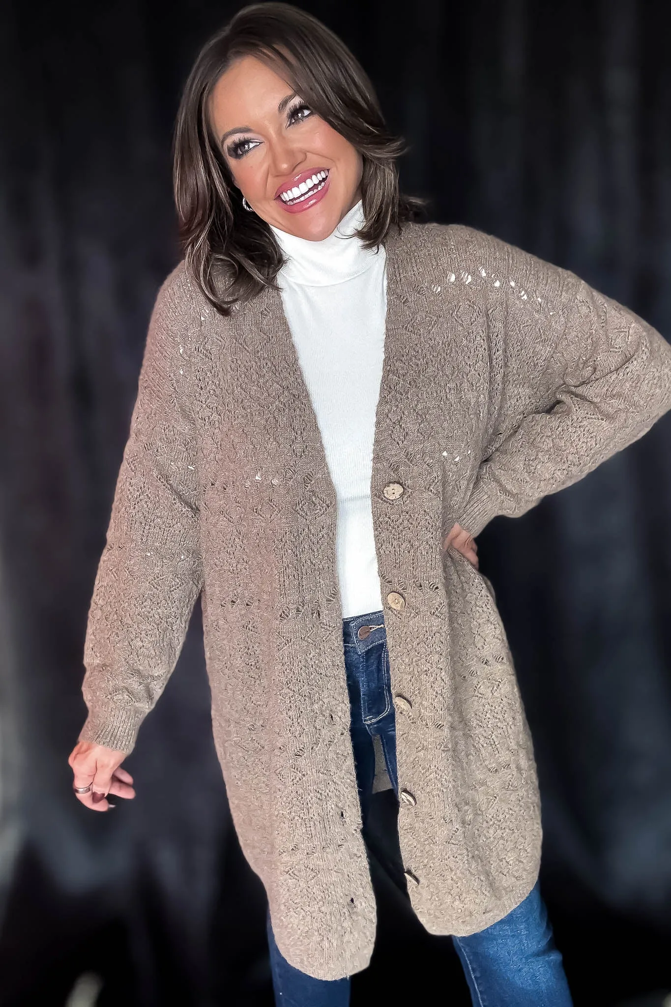Pointelle Cardigan