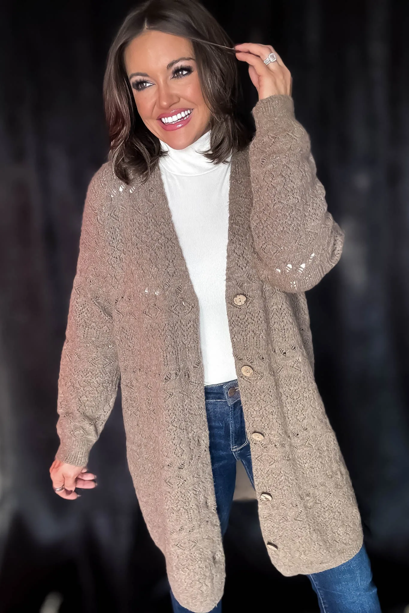 Pointelle Cardigan
