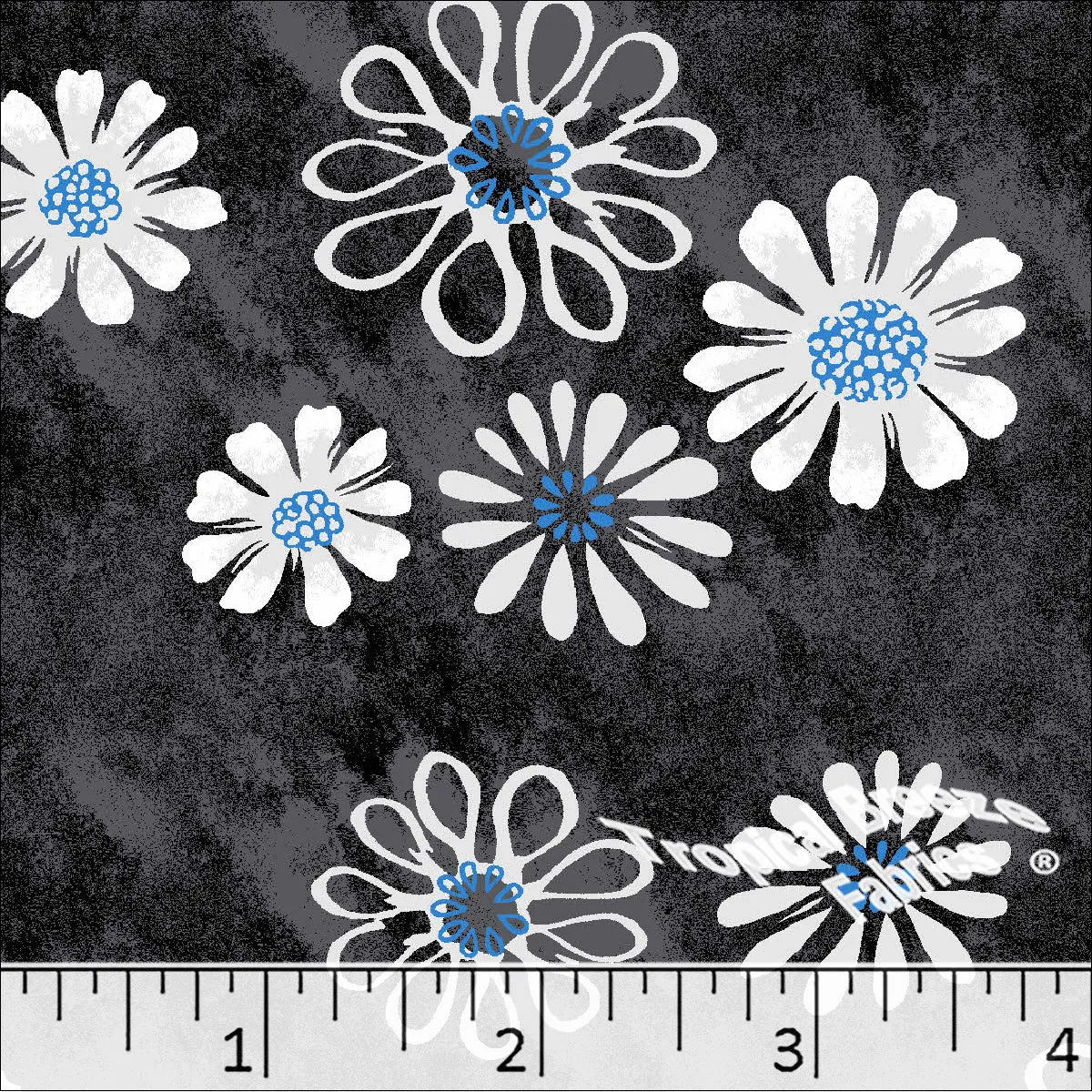 Poly Cotton Daisy Print Fabric 5764