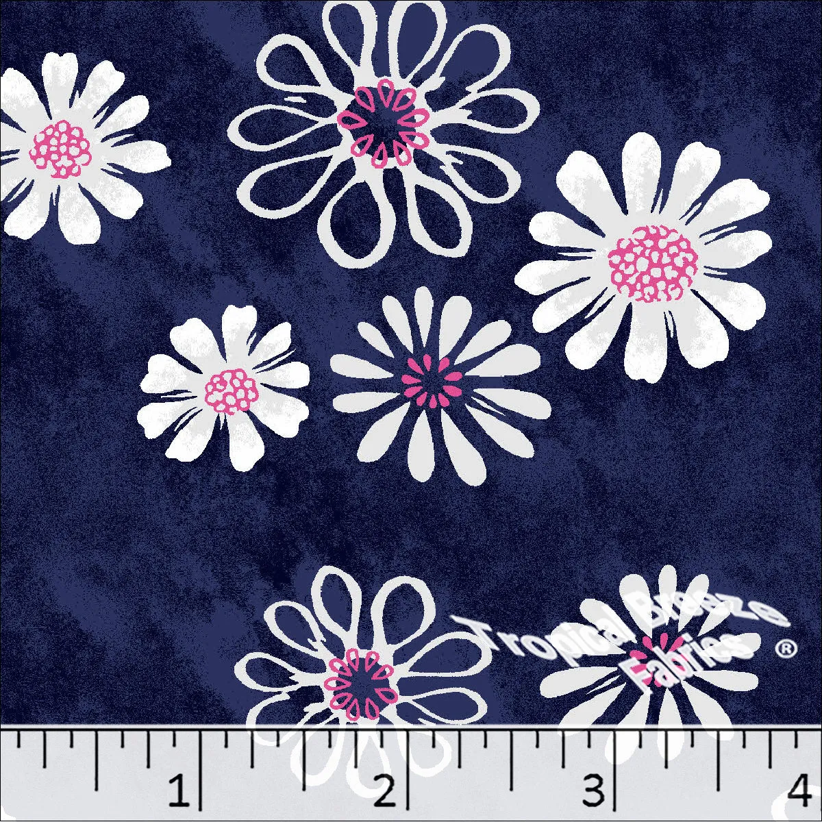 Poly Cotton Daisy Print Fabric 5764