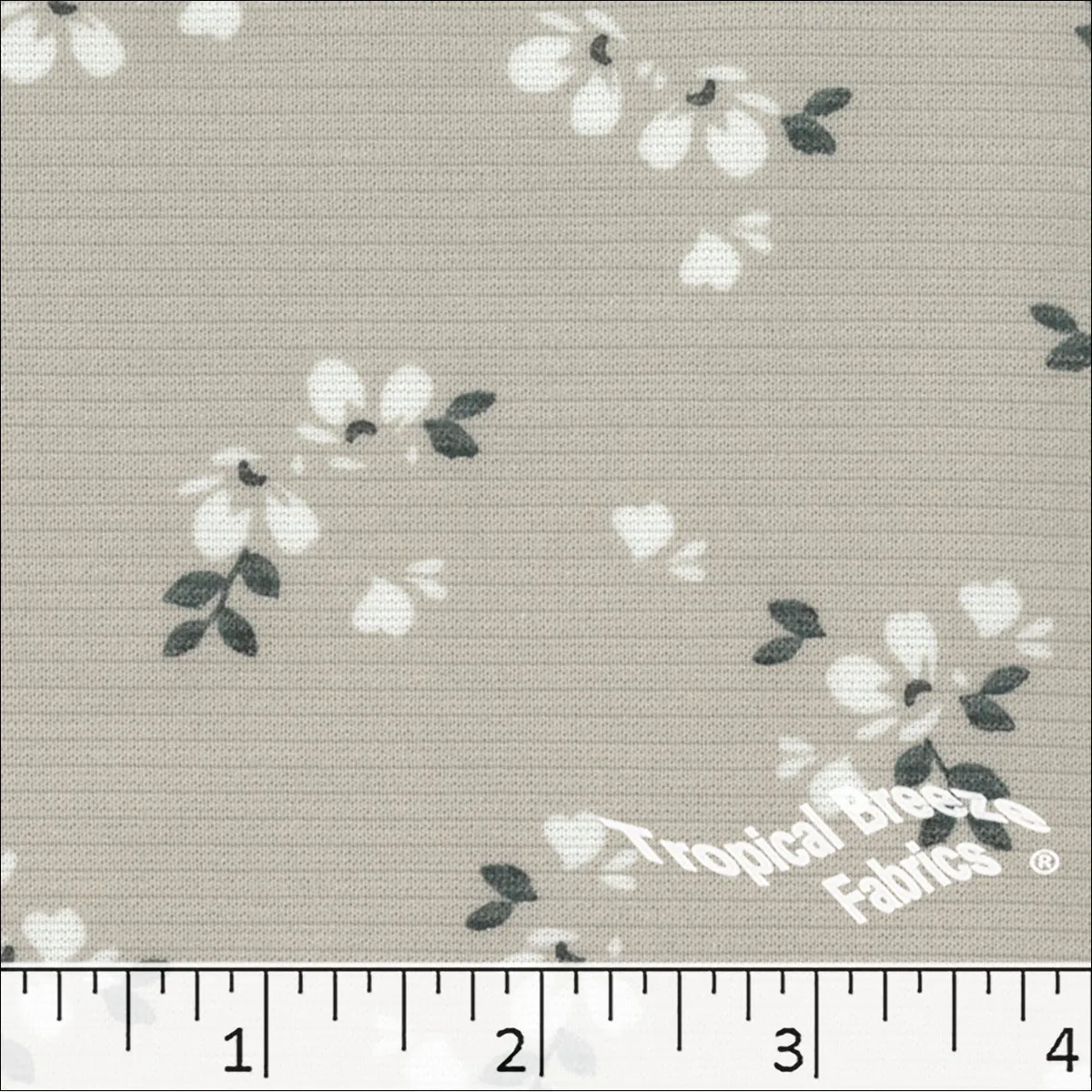 Poly Rayon Knit Small Floral Print Fabric 32854