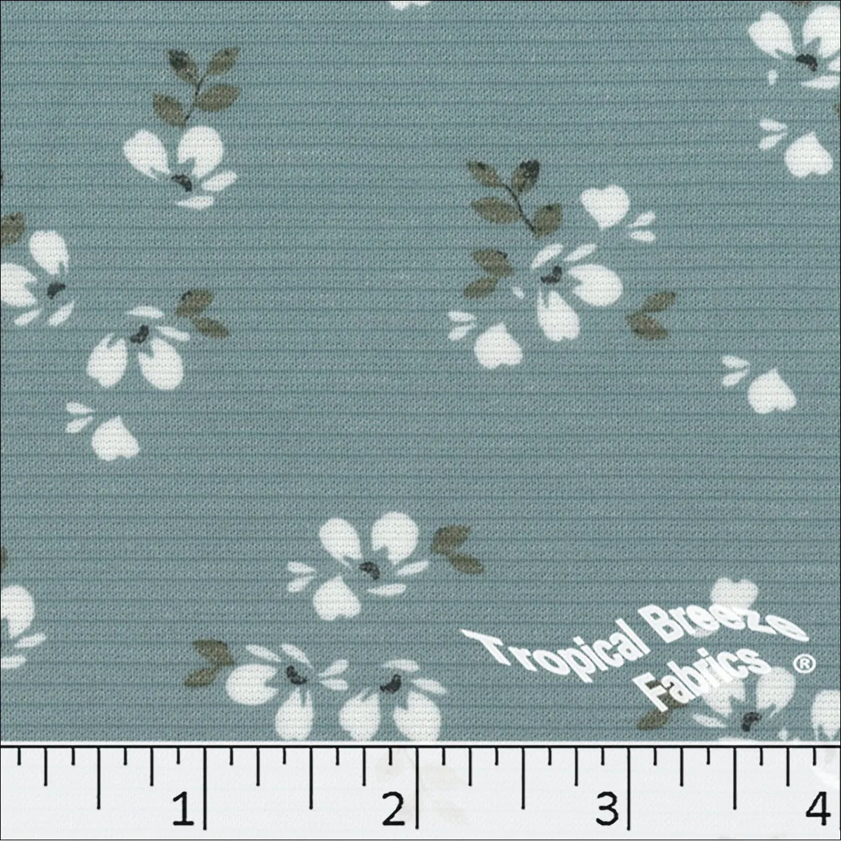 Poly Rayon Knit Small Floral Print Fabric 32854
