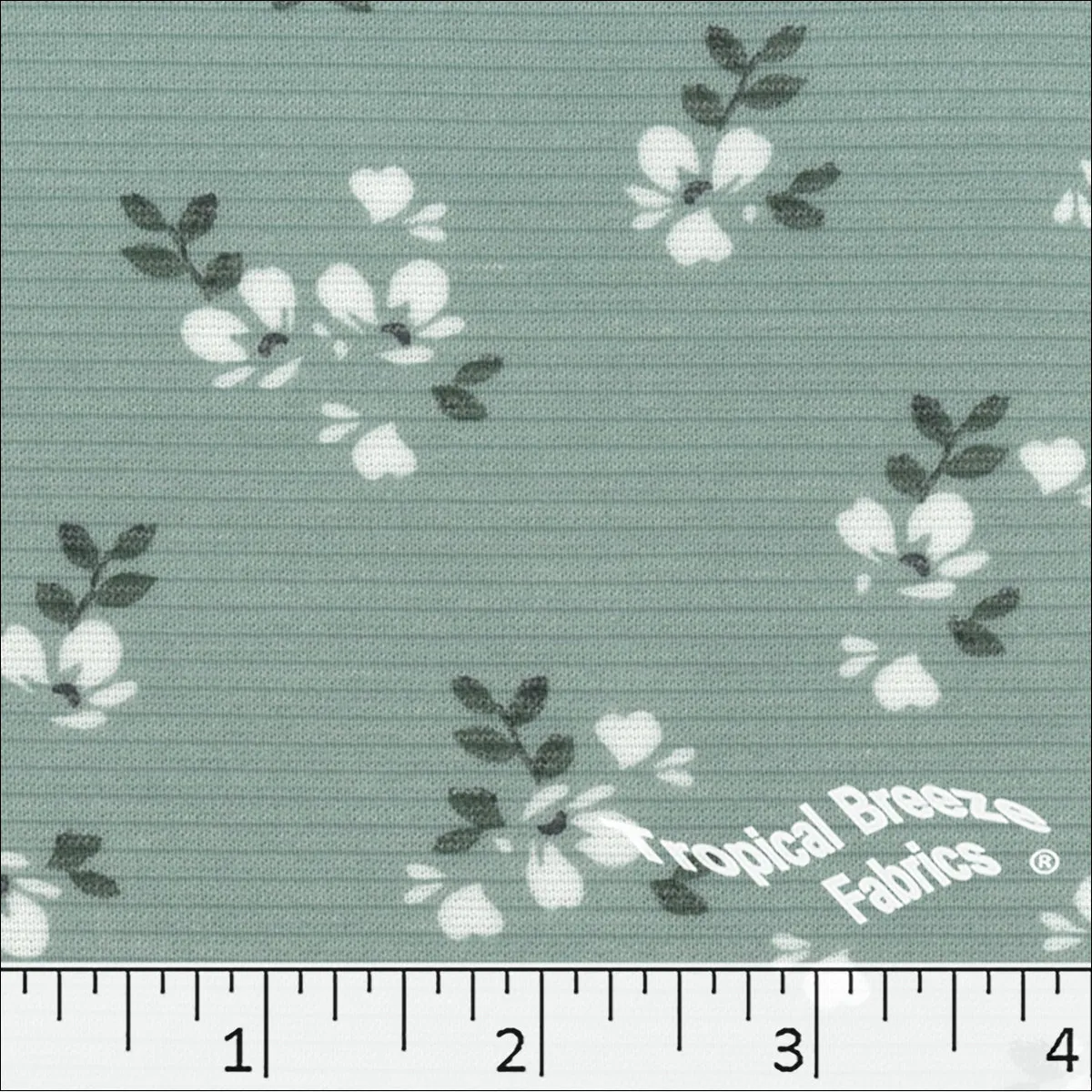 Poly Rayon Knit Small Floral Print Fabric 32854