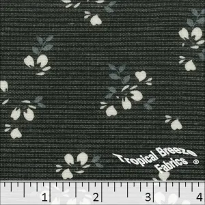 Poly Rayon Knit Small Floral Print Fabric 32854