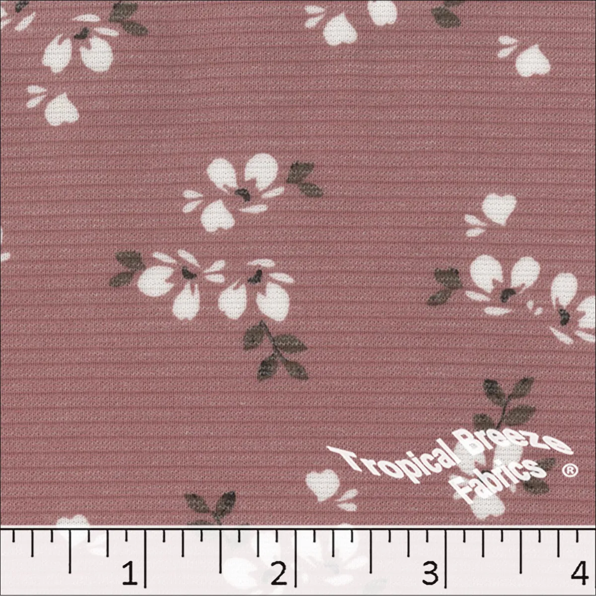 Poly Rayon Knit Small Floral Print Fabric 32854