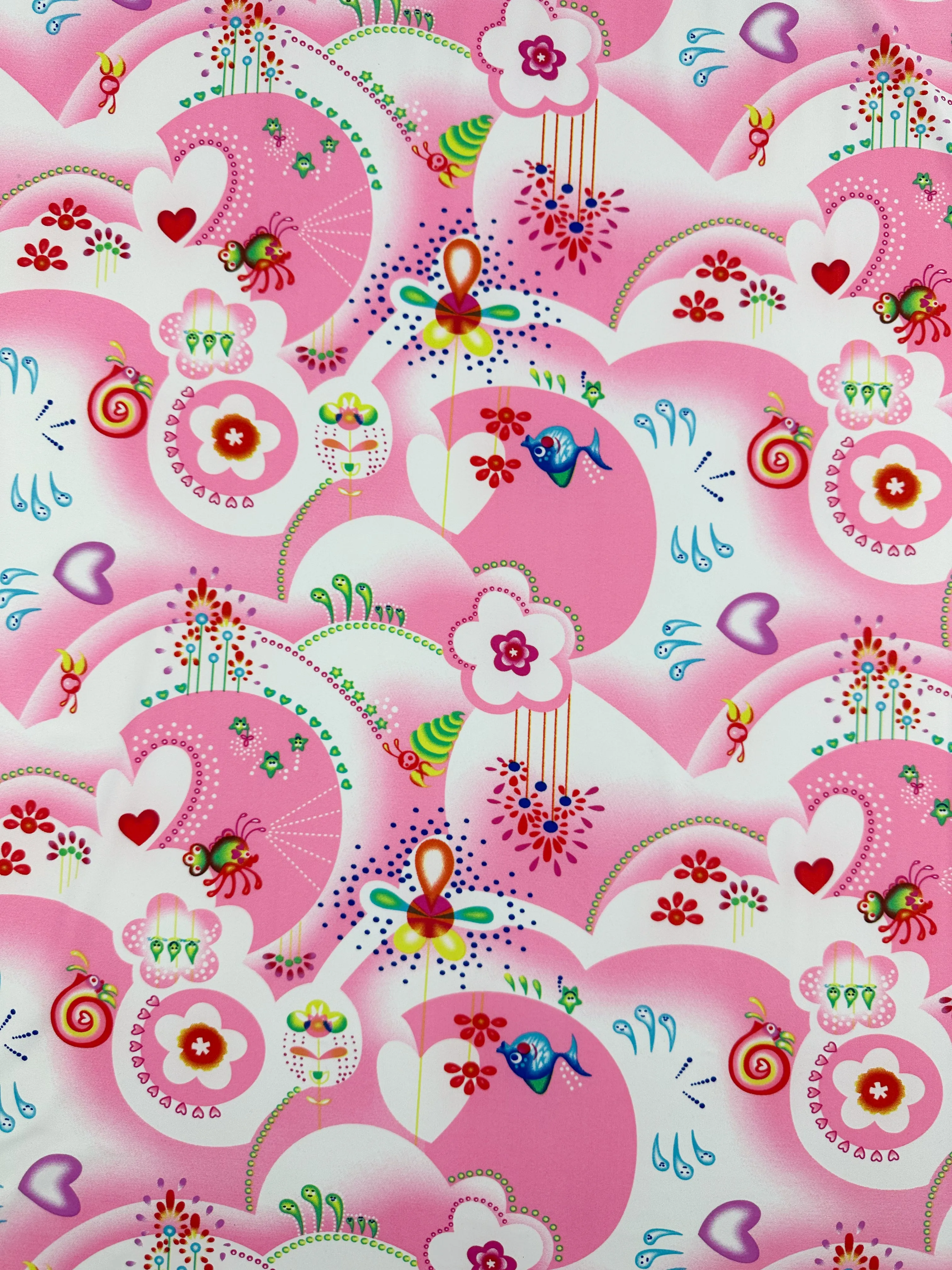 Printed Nylon Lycra - Anime - 158cm