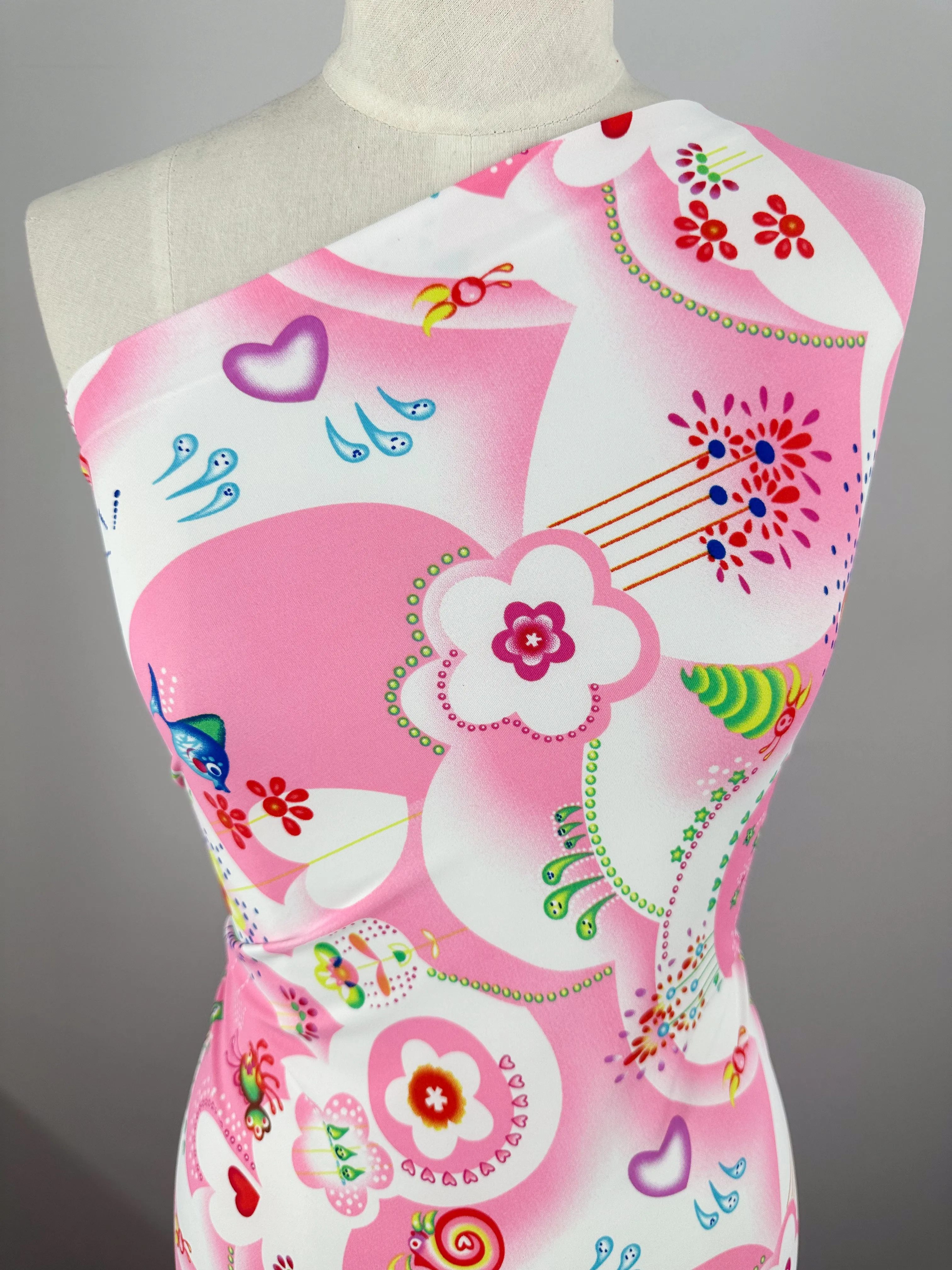Printed Nylon Lycra - Anime - 158cm