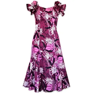 punahou purple hawaiian aikane dress