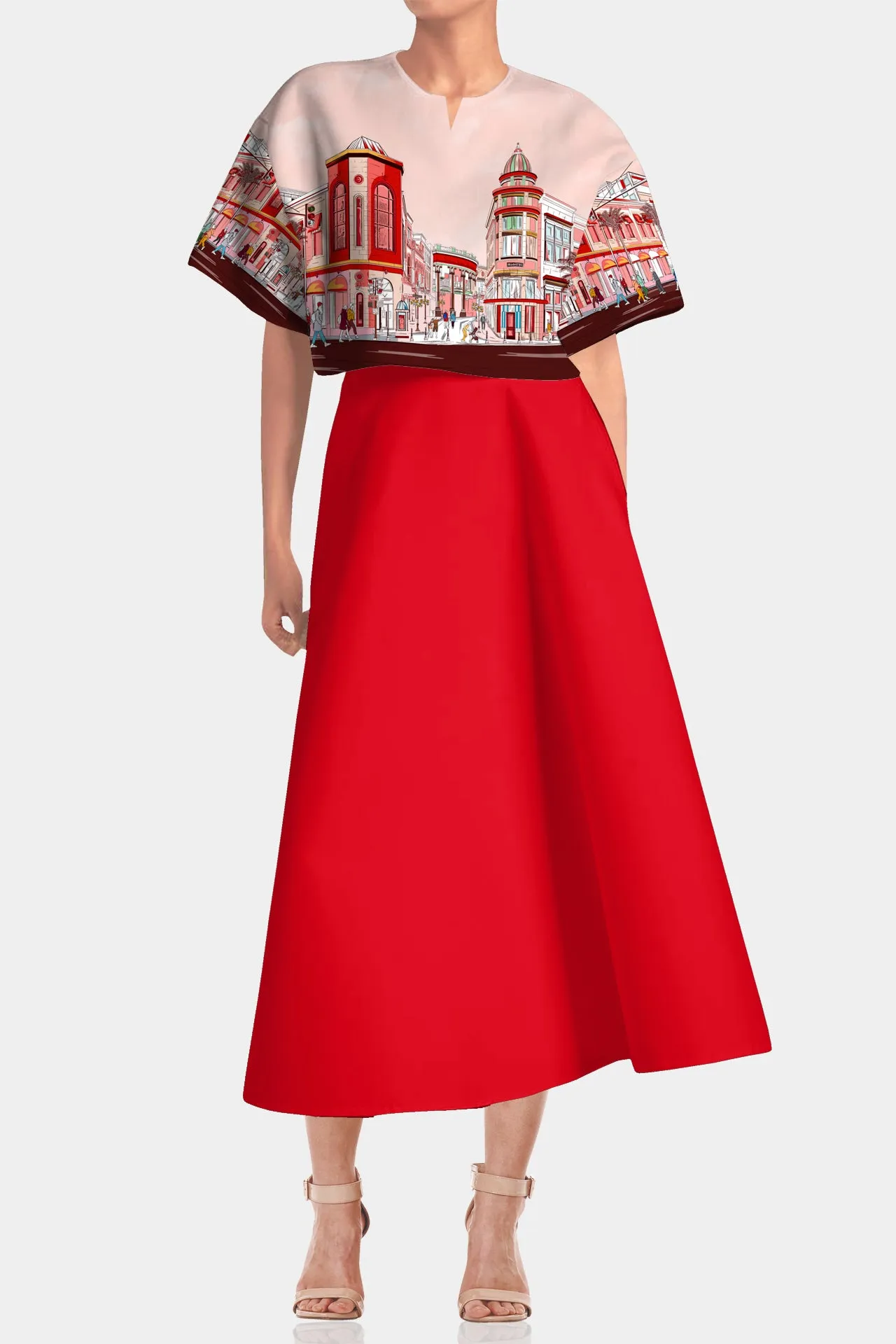 Red Medium Length Skirts For Women