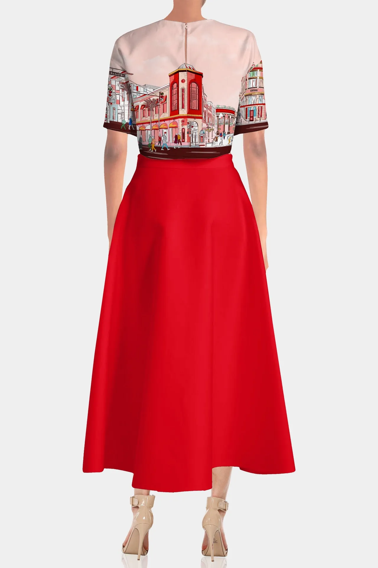 Red Medium Length Skirts For Women