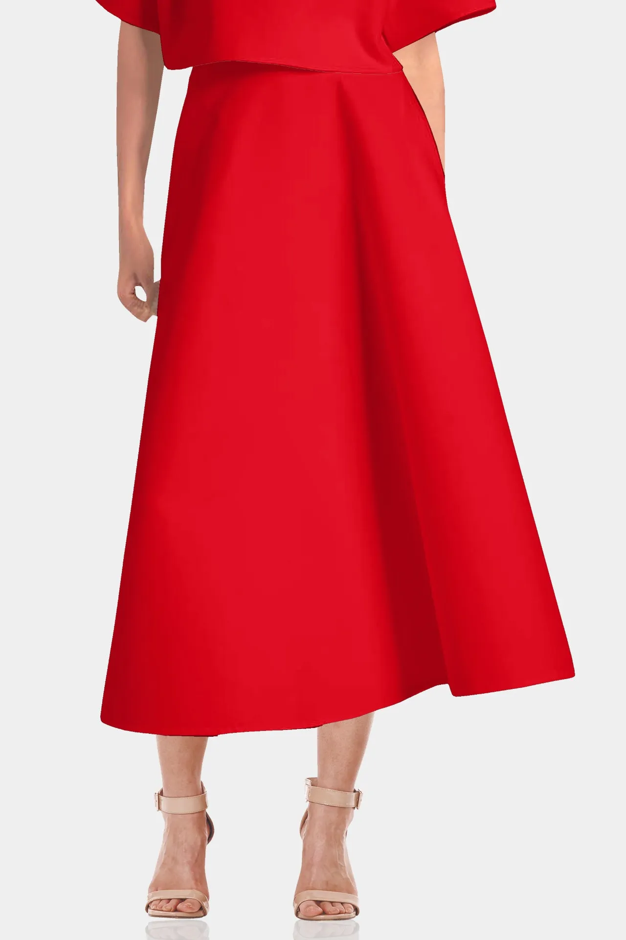 Red Medium Length Skirts For Women