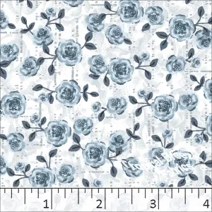 Rosebud Print Poly Cotton Dress Fabric 5925