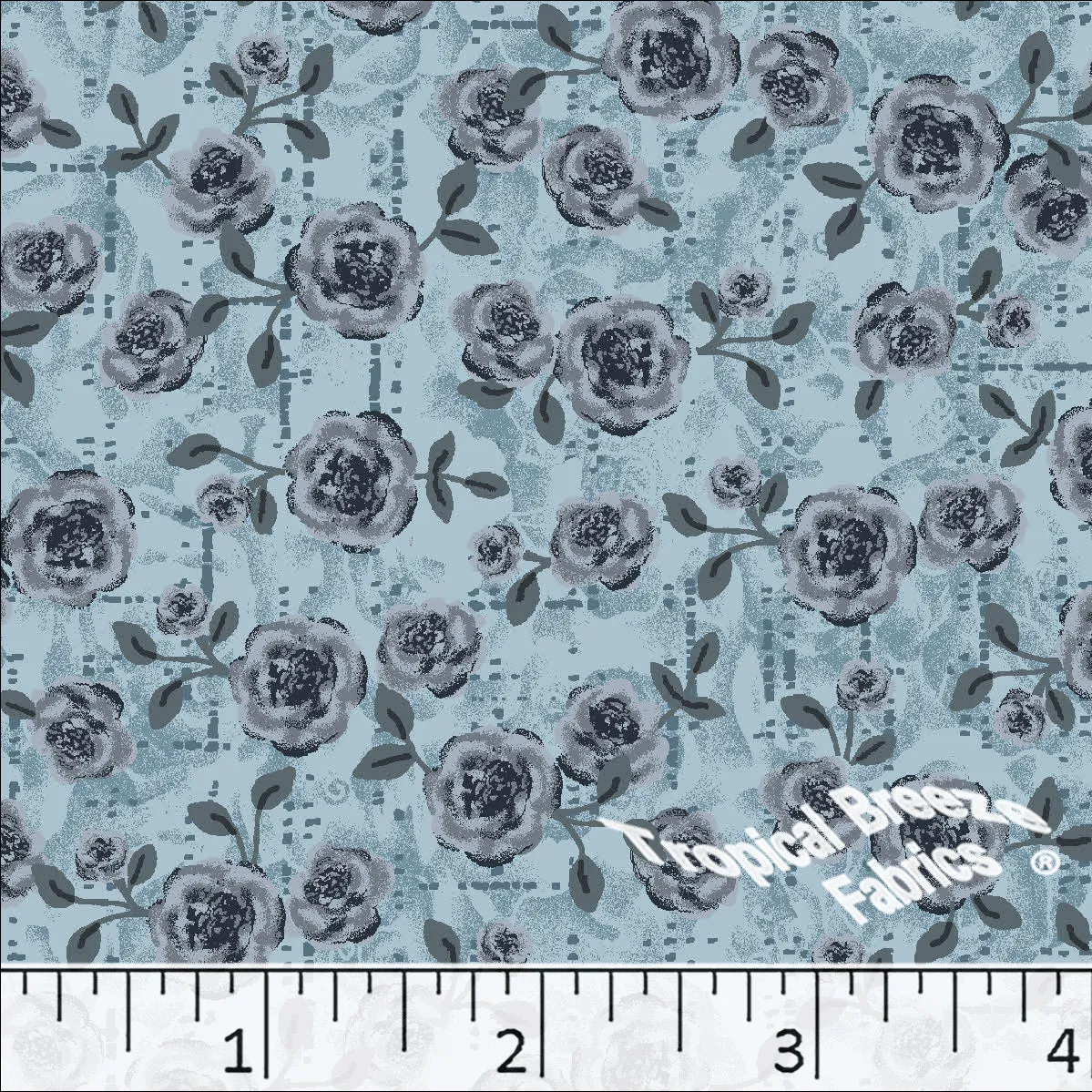 Rosebud Print Poly Cotton Dress Fabric 5925