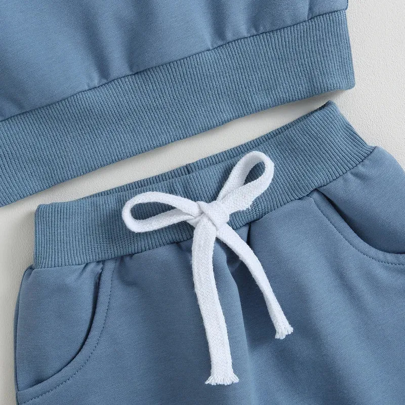 RUEWEY Baby Boy Contrast Color Pant Sets Spring Autumn Clothes Long