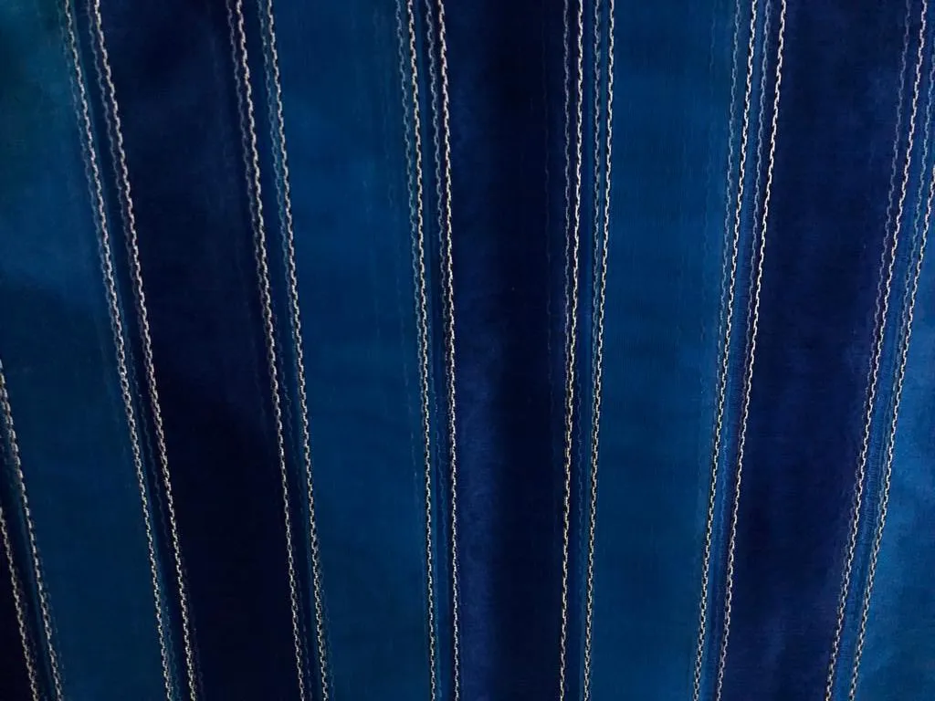 Silk organza fancy rope stripes fabric 44" wide [15608/09]available in 2 colors orange and blue