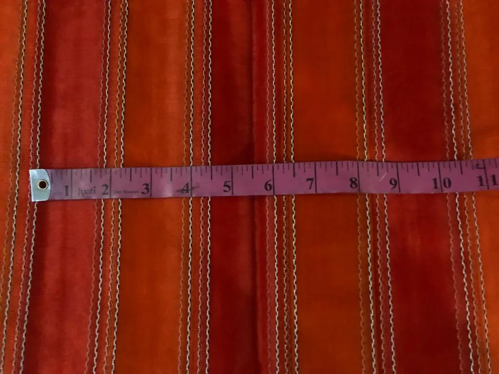 Silk organza fancy rope stripes fabric 44" wide [15608/09]available in 2 colors orange and blue