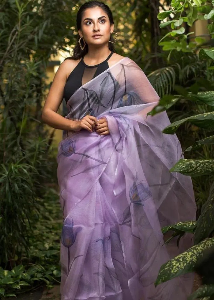 SILK ORGANZA LAVENDER 118&quot; INCHES WIDE [6035]