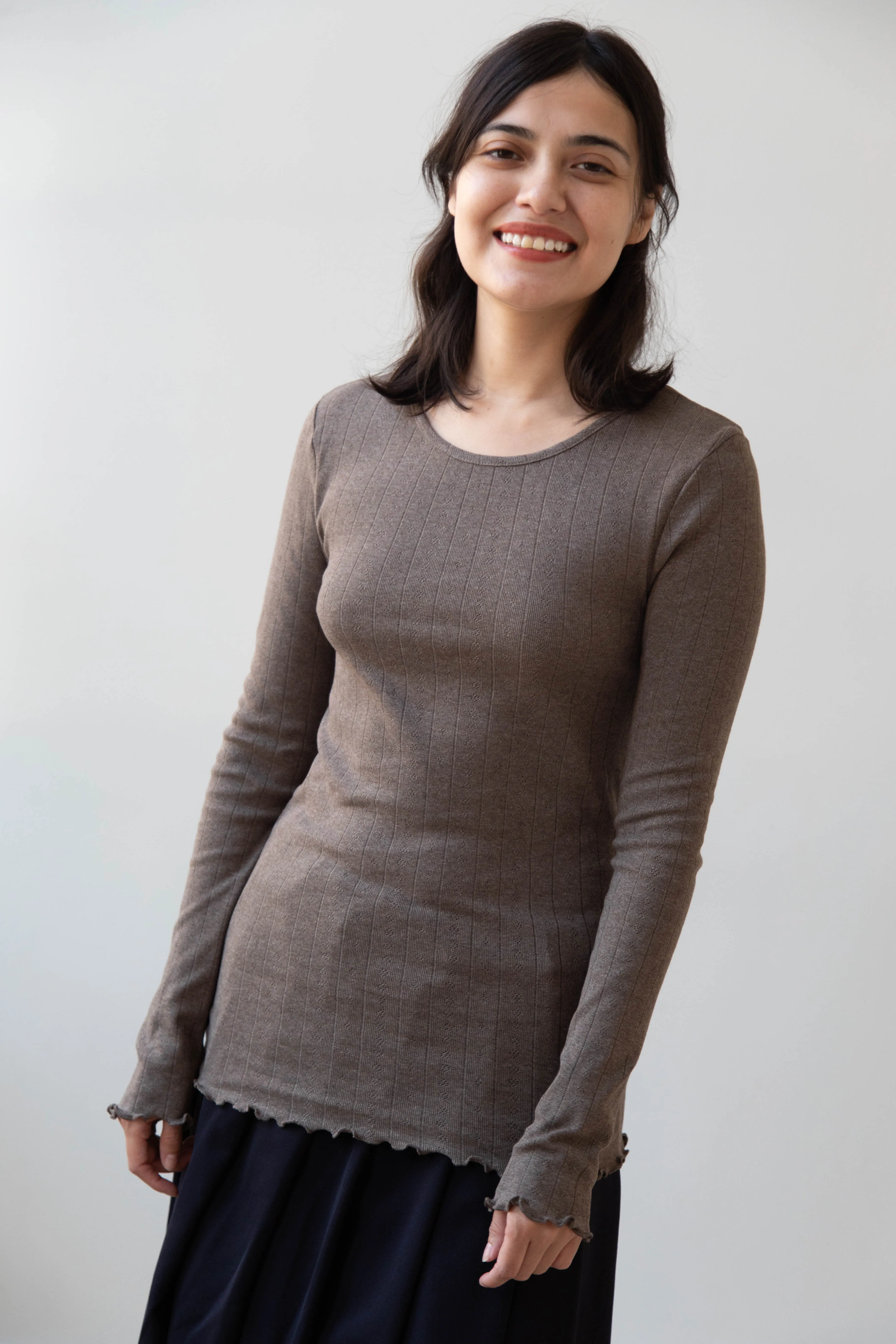 Skall | Edie Blouse in Brown Melange