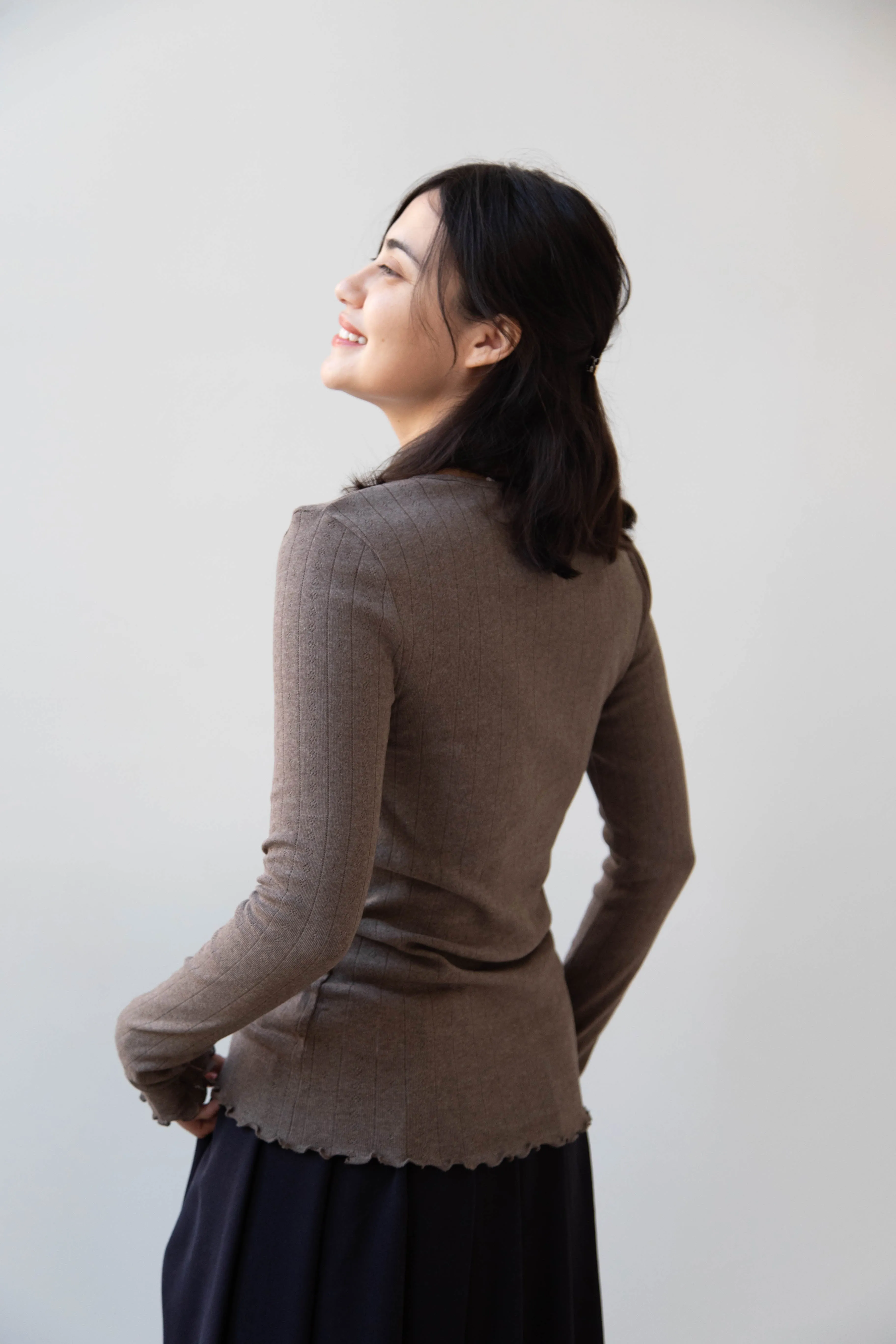 Skall | Edie Blouse in Brown Melange