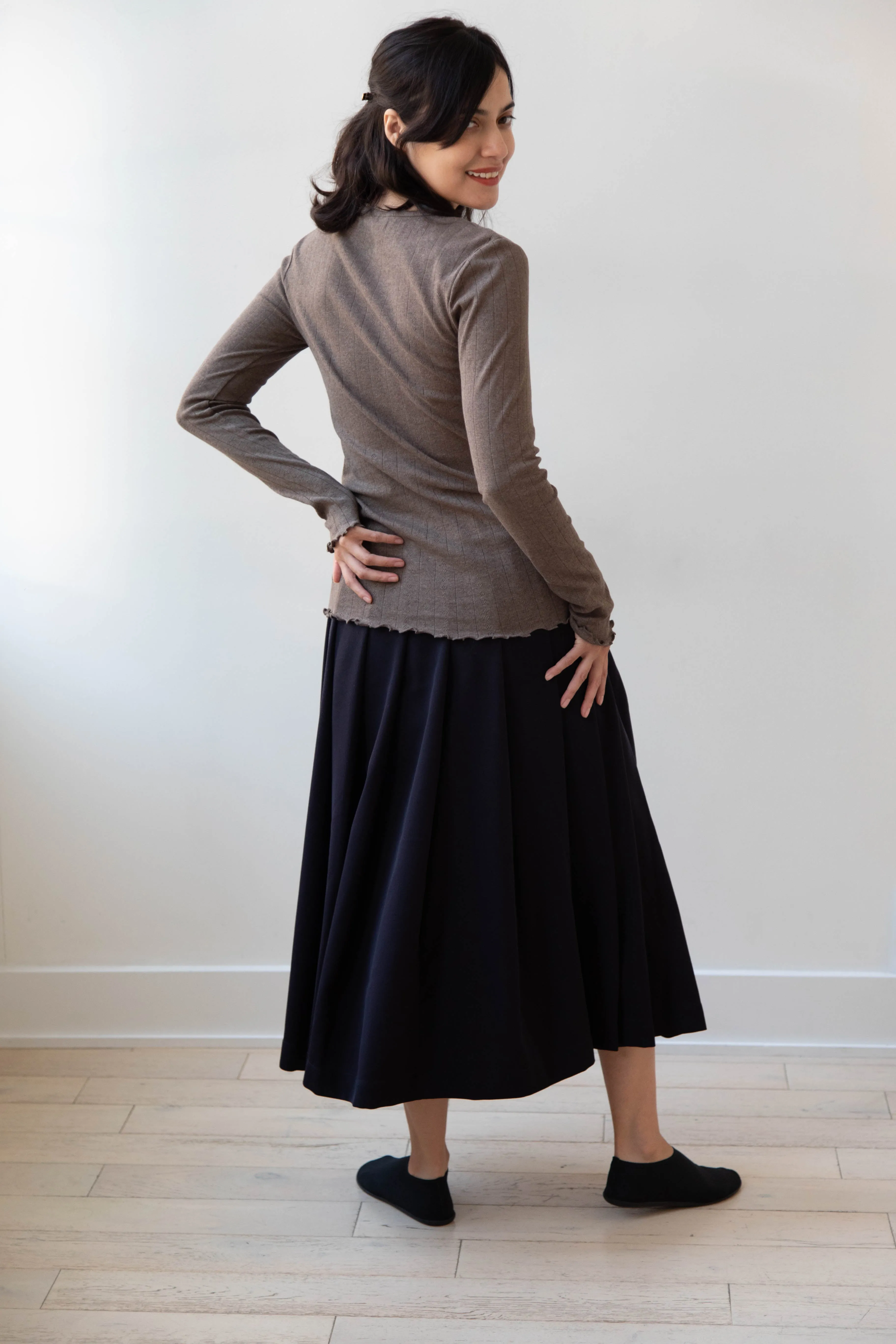 Skall | Edie Blouse in Brown Melange