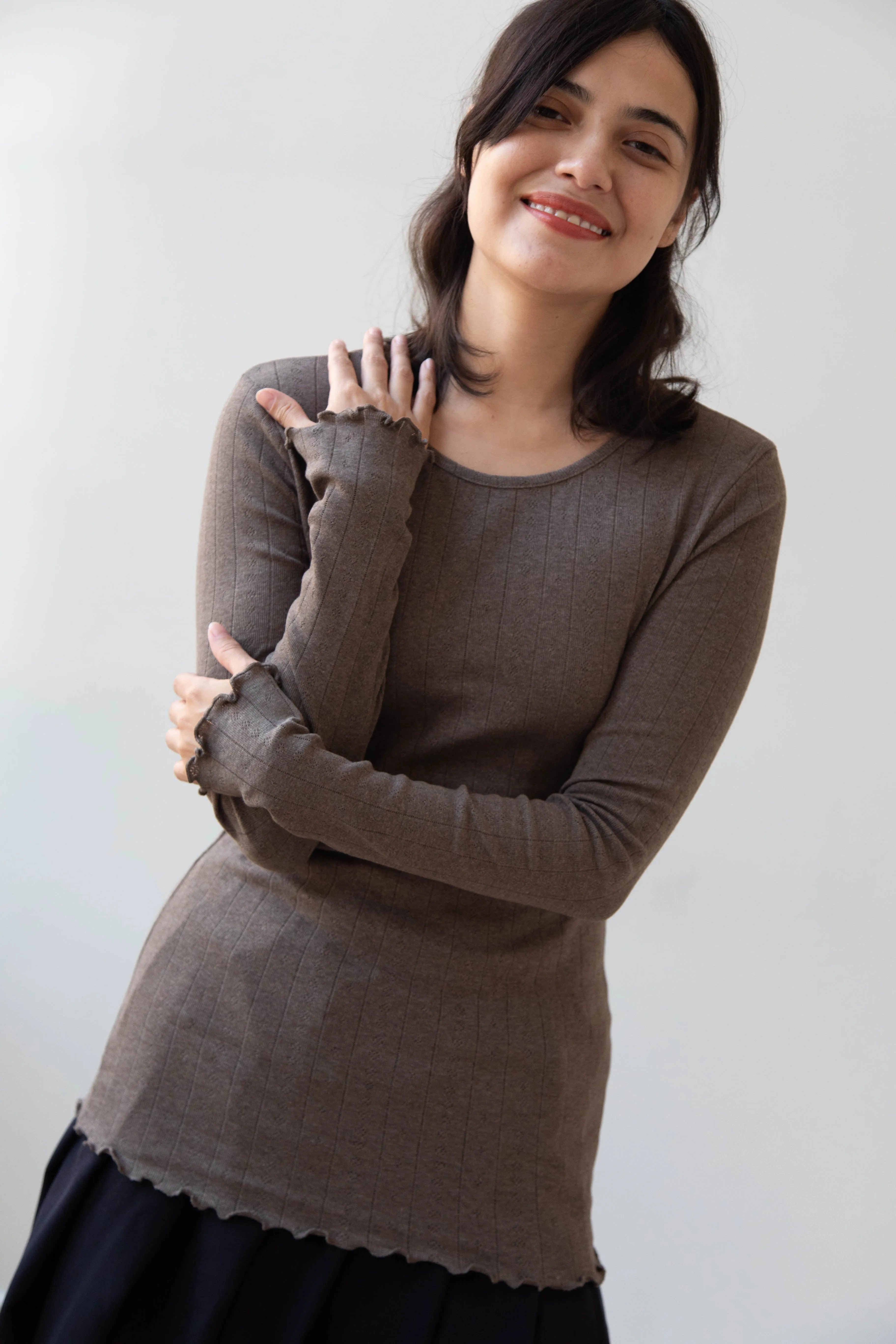 Skall | Edie Blouse in Brown Melange