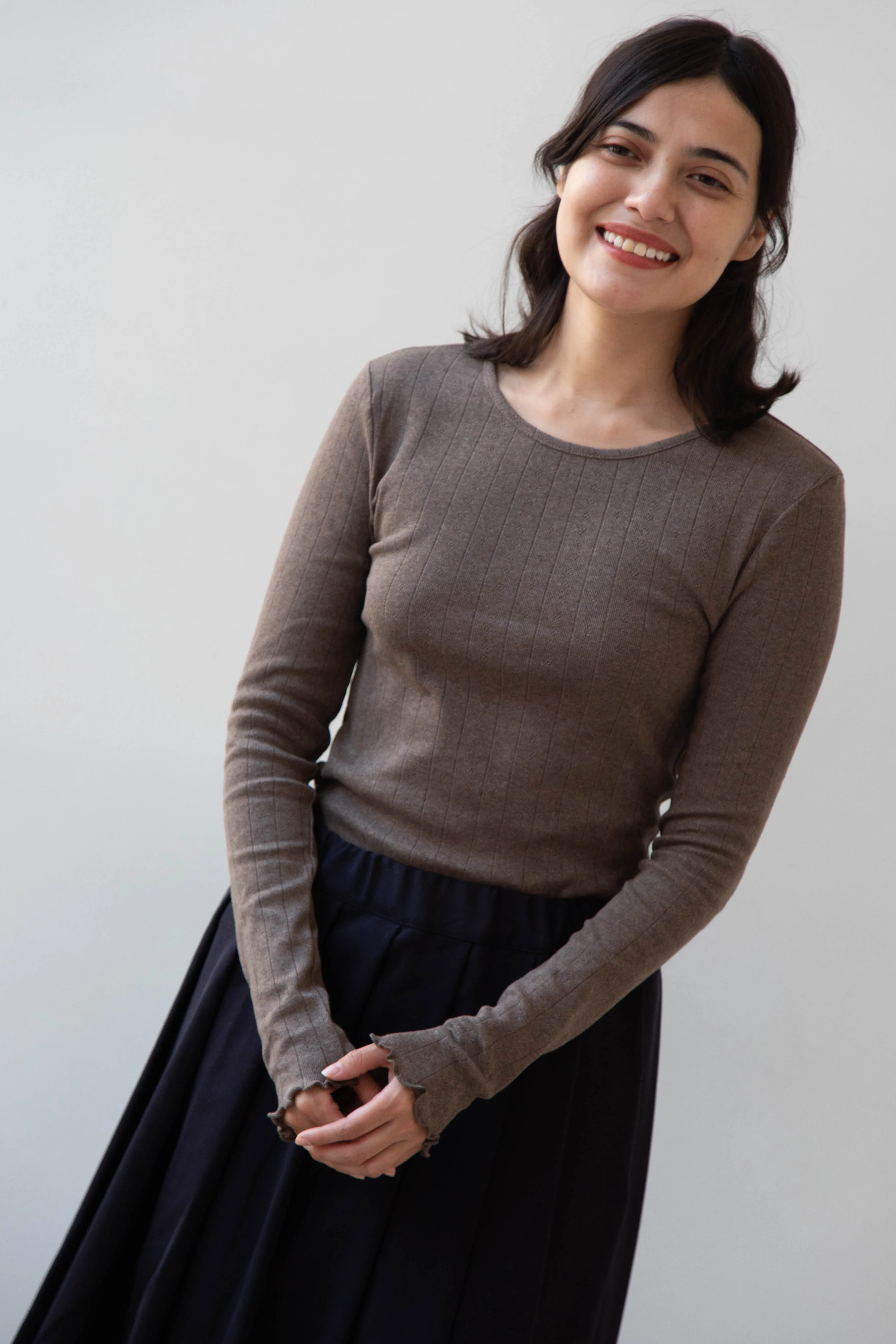 Skall | Edie Blouse in Brown Melange