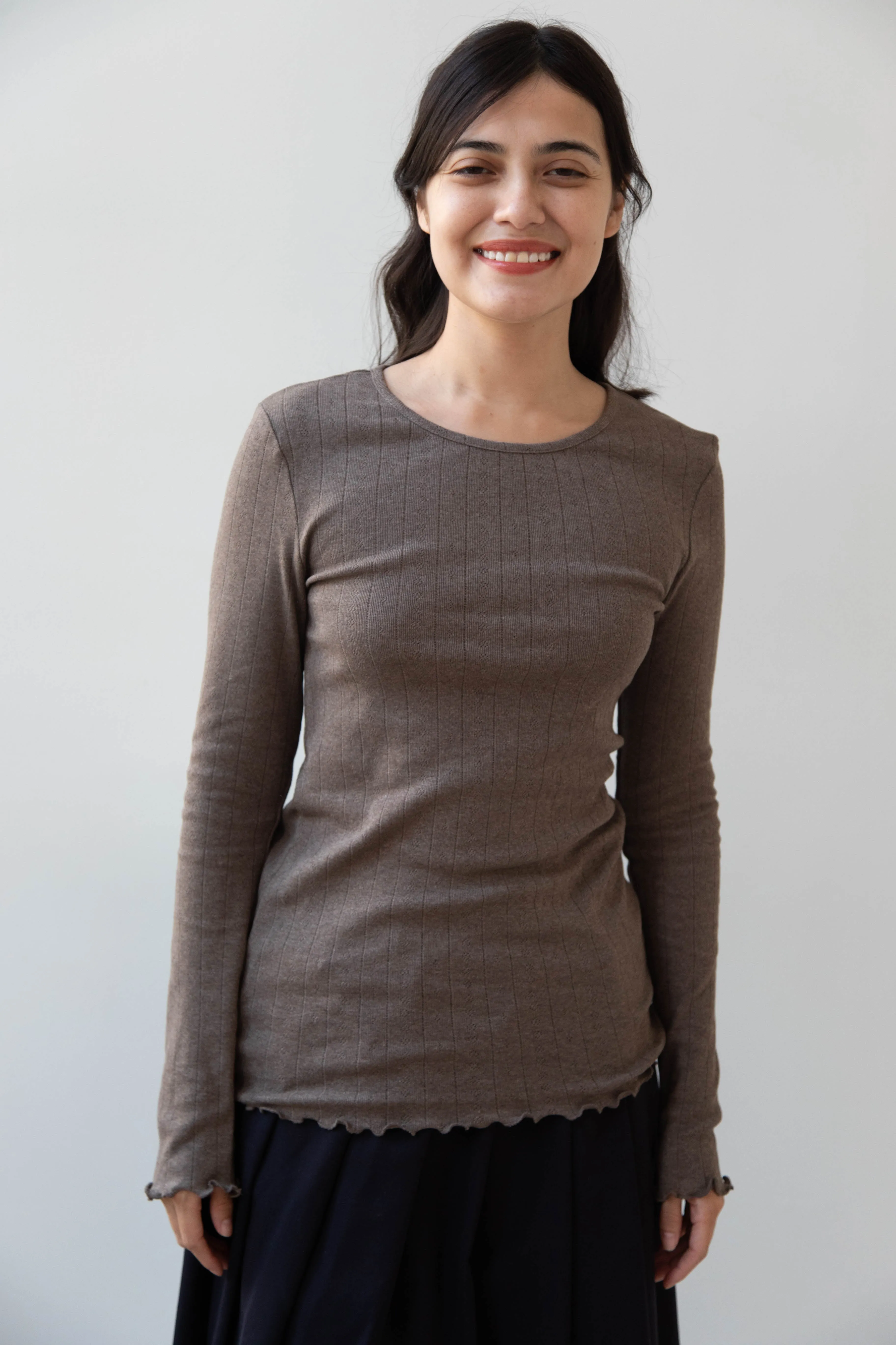 Skall | Edie Blouse in Brown Melange