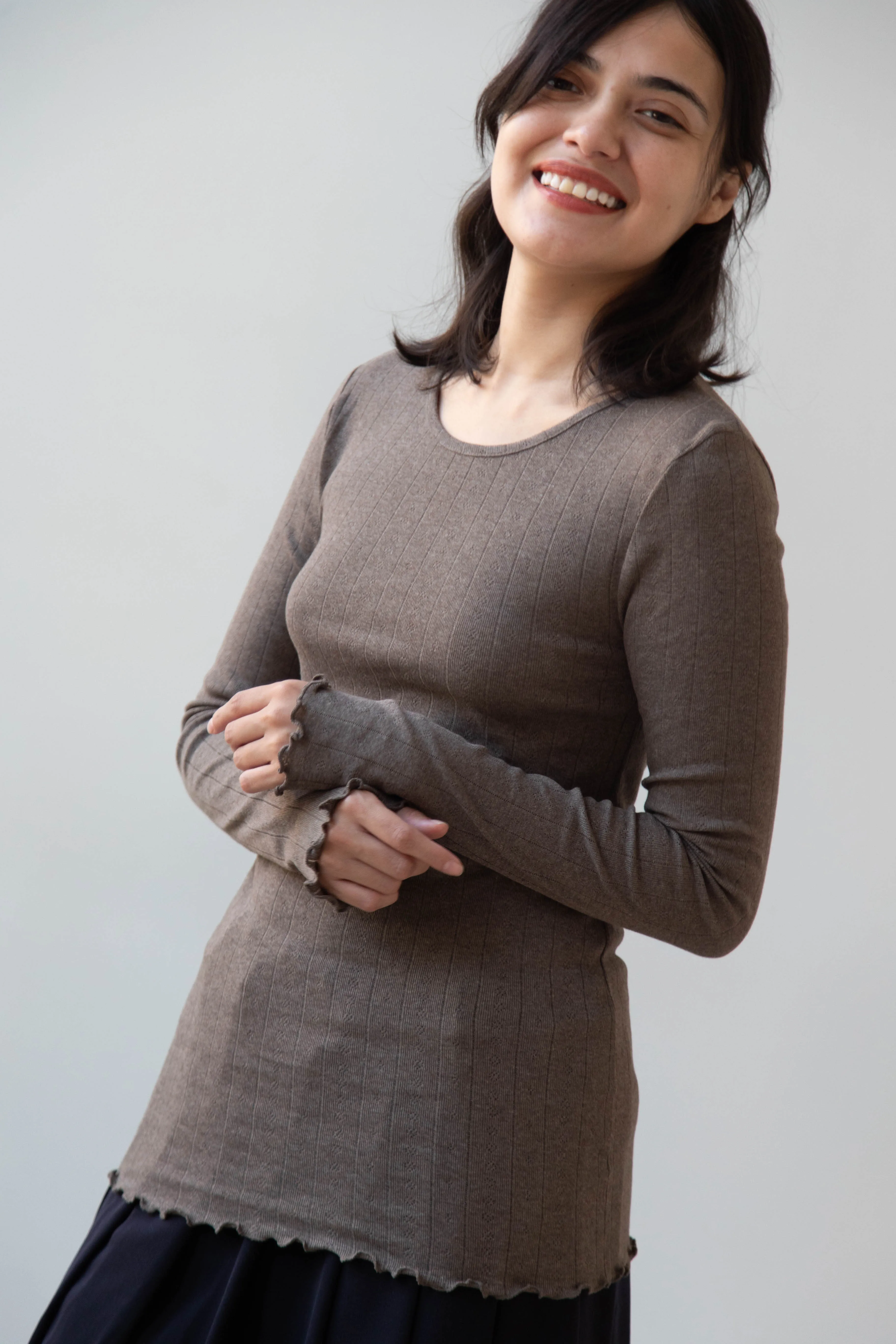 Skall | Edie Blouse in Brown Melange