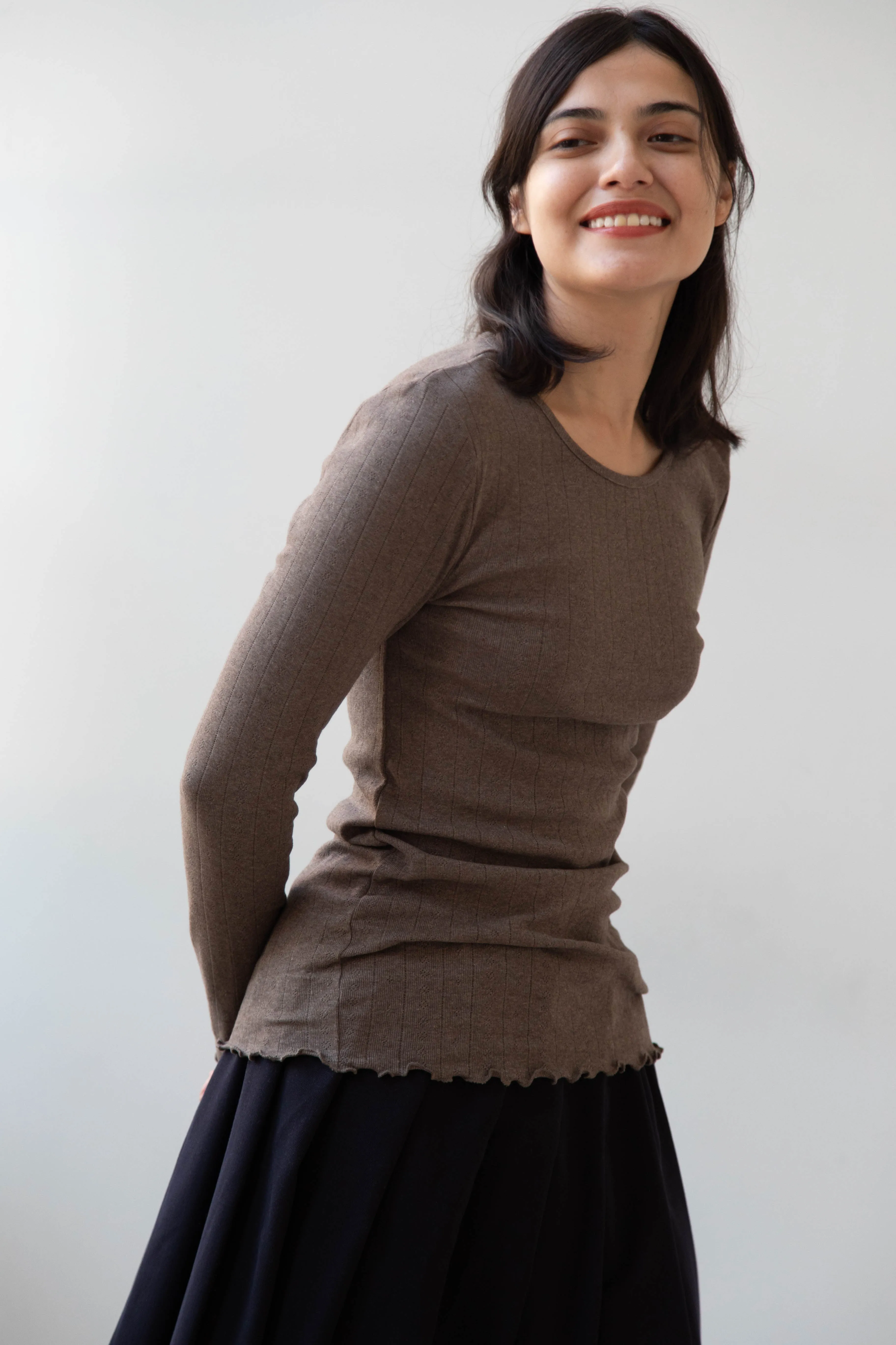 Skall | Edie Blouse in Brown Melange
