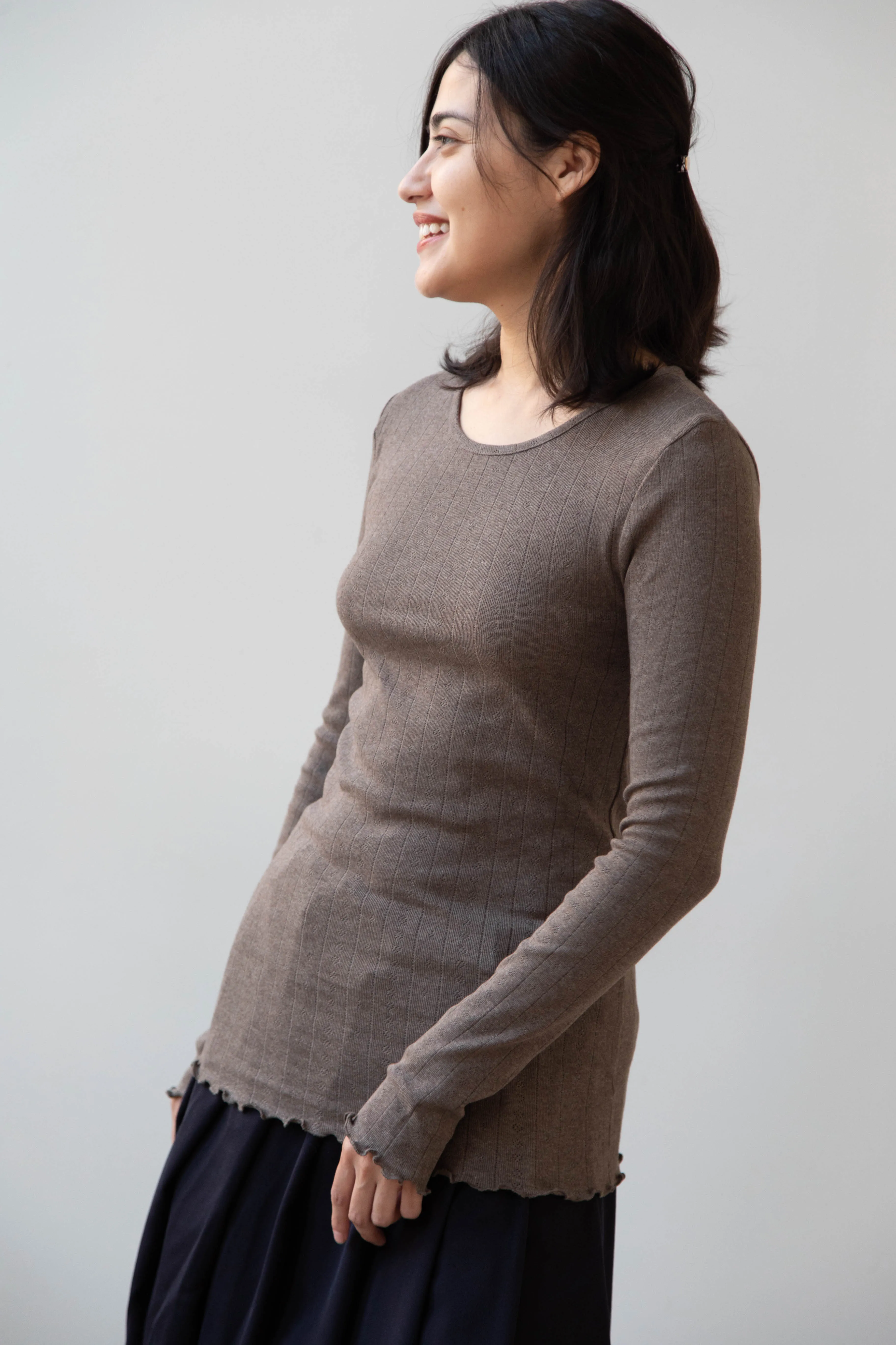 Skall | Edie Blouse in Brown Melange
