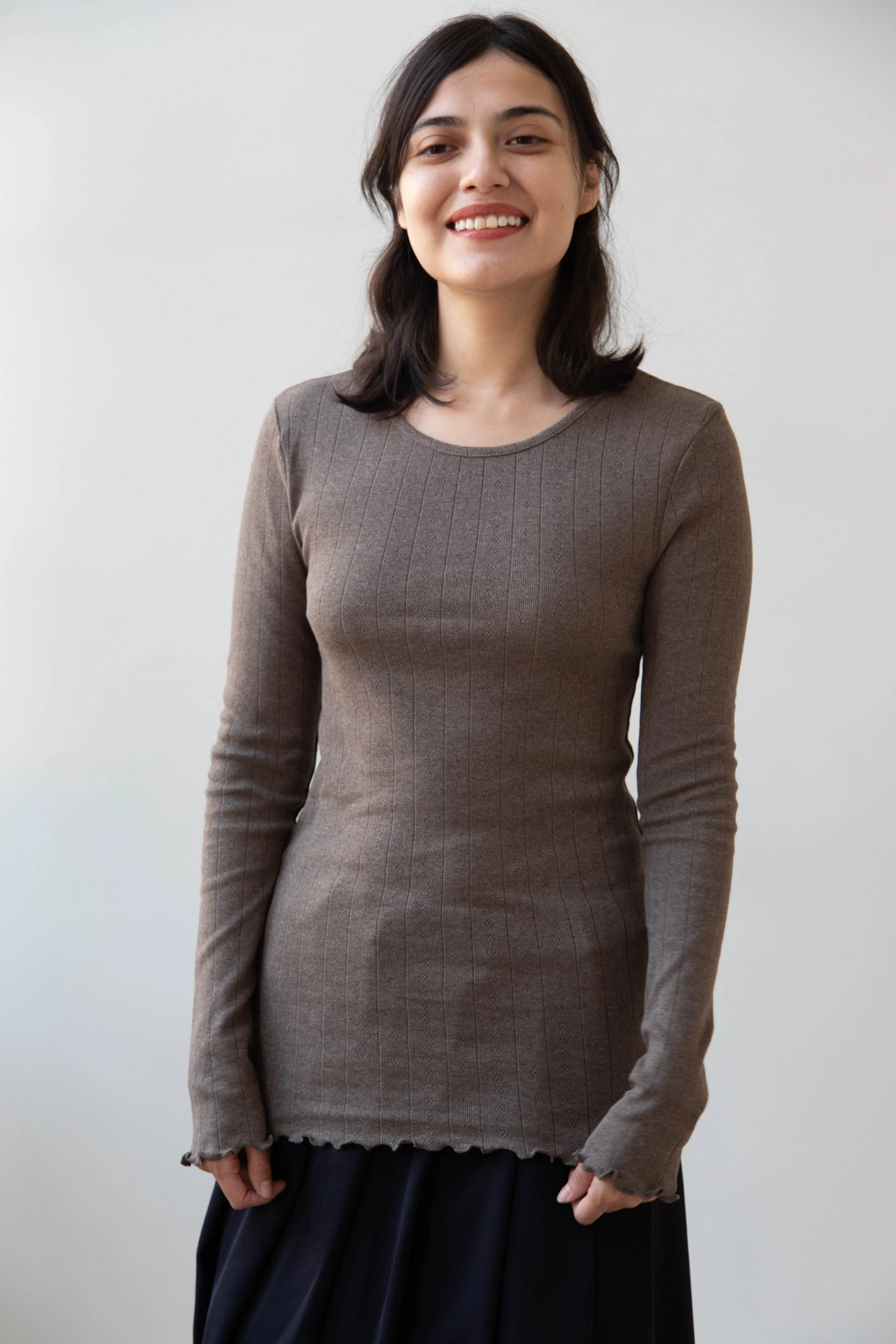 Skall | Edie Blouse in Brown Melange