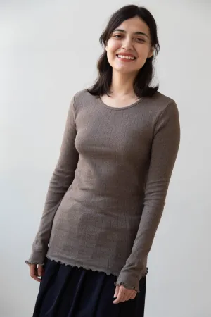 Skall | Edie Blouse in Brown Melange
