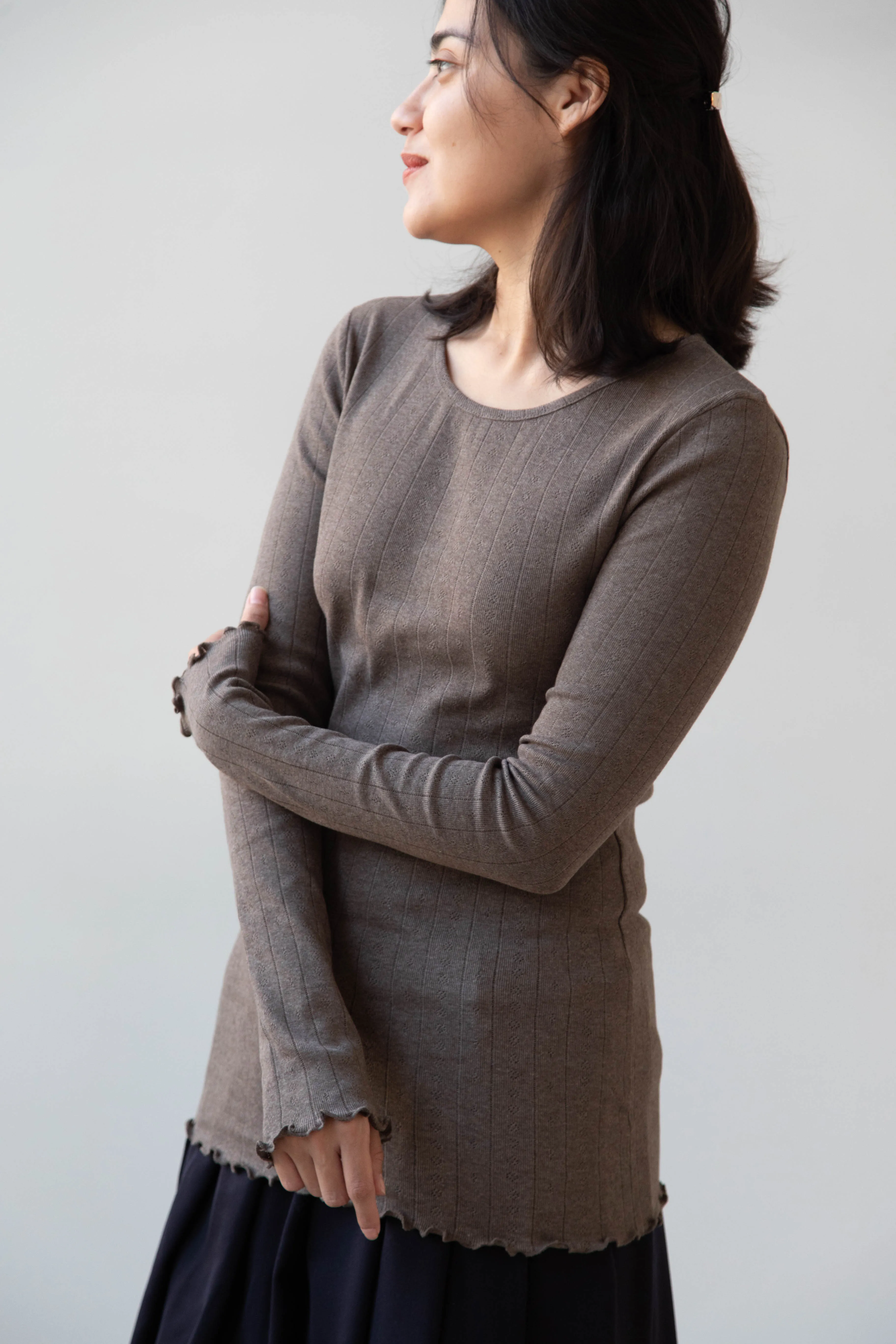 Skall | Edie Blouse in Brown Melange