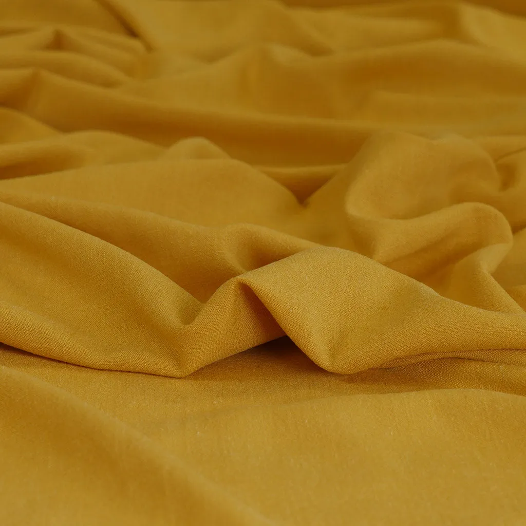 Spa - Honey Yellow, Viscose and Linen Woven Fabric - 2.1m Remnant