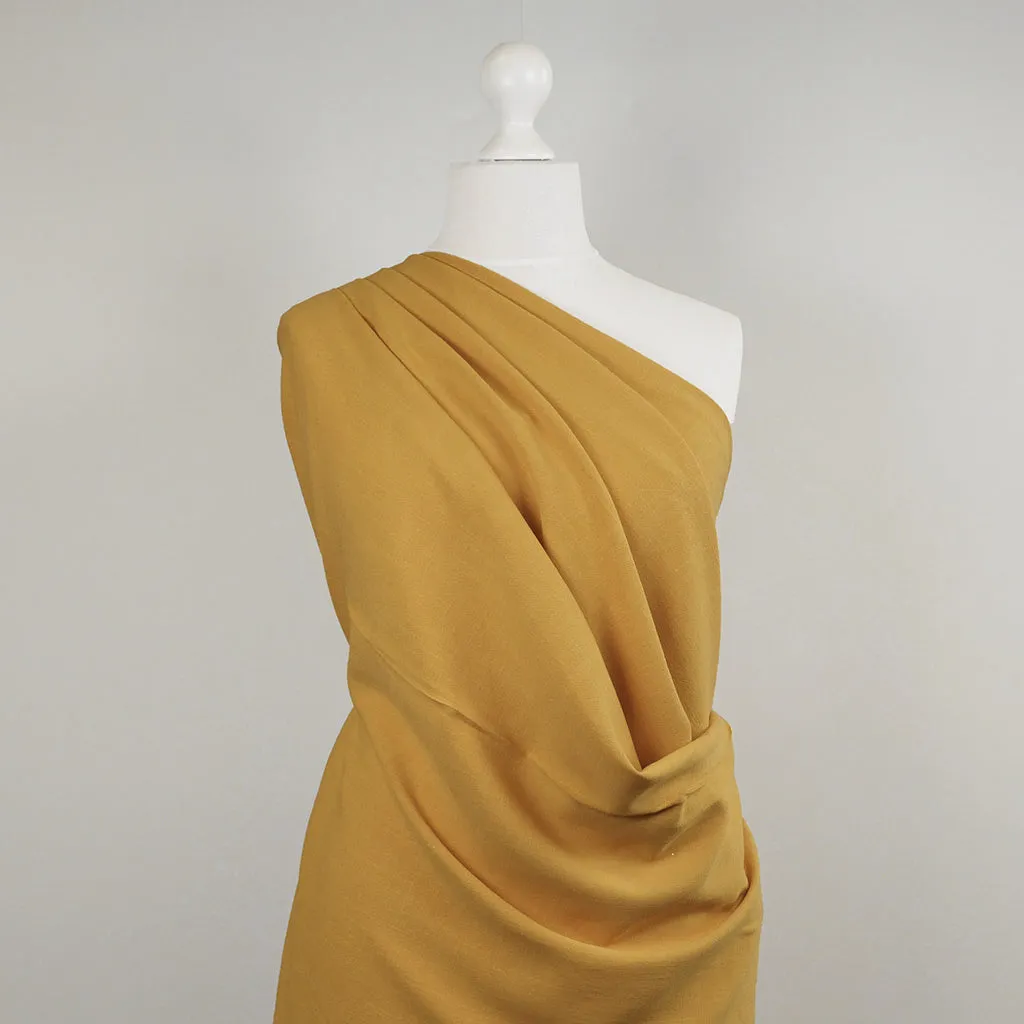 Spa - Honey Yellow, Viscose and Linen Woven Fabric - 2.1m Remnant